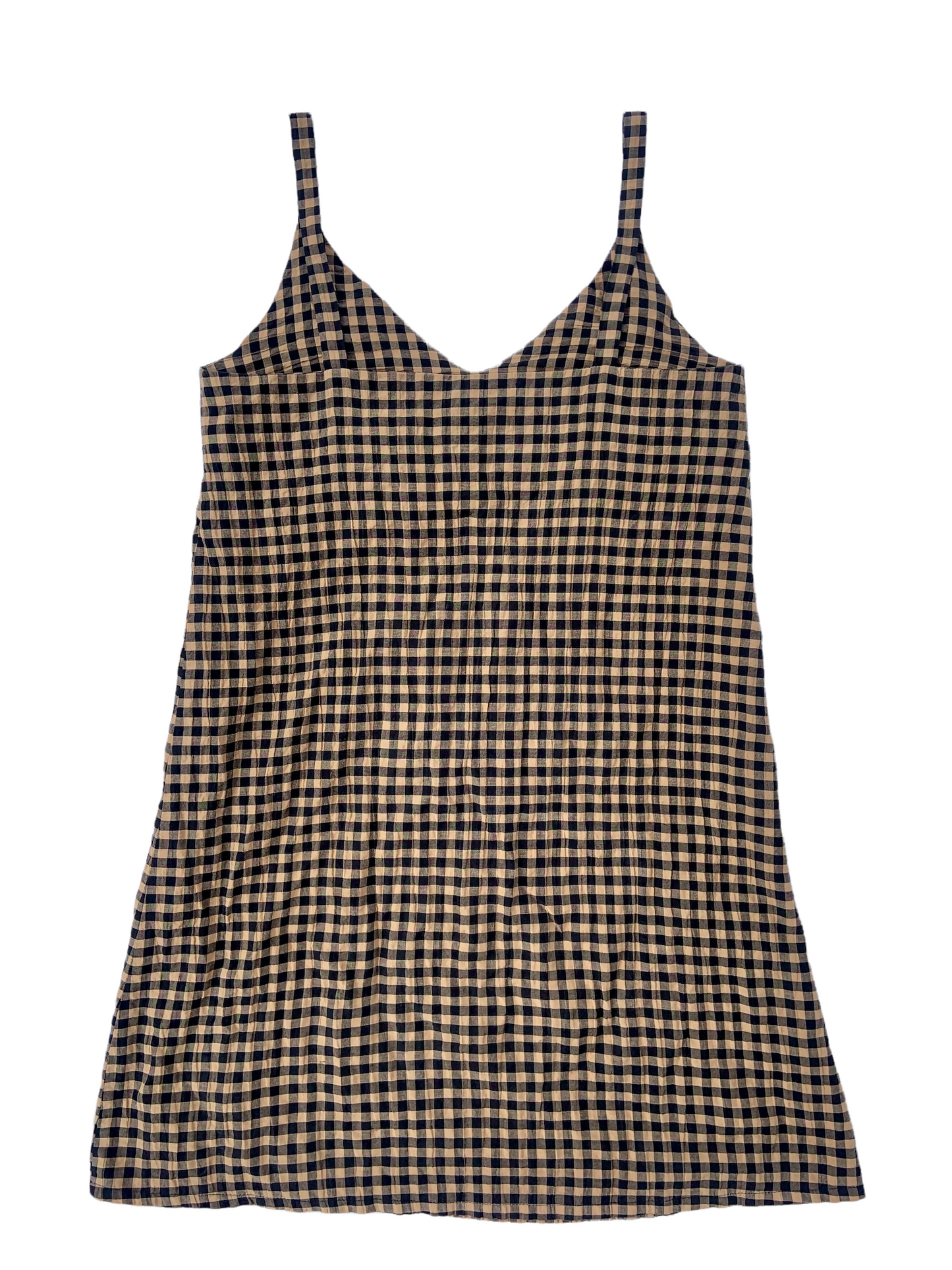 Summer Dress - Black/Brown Checked