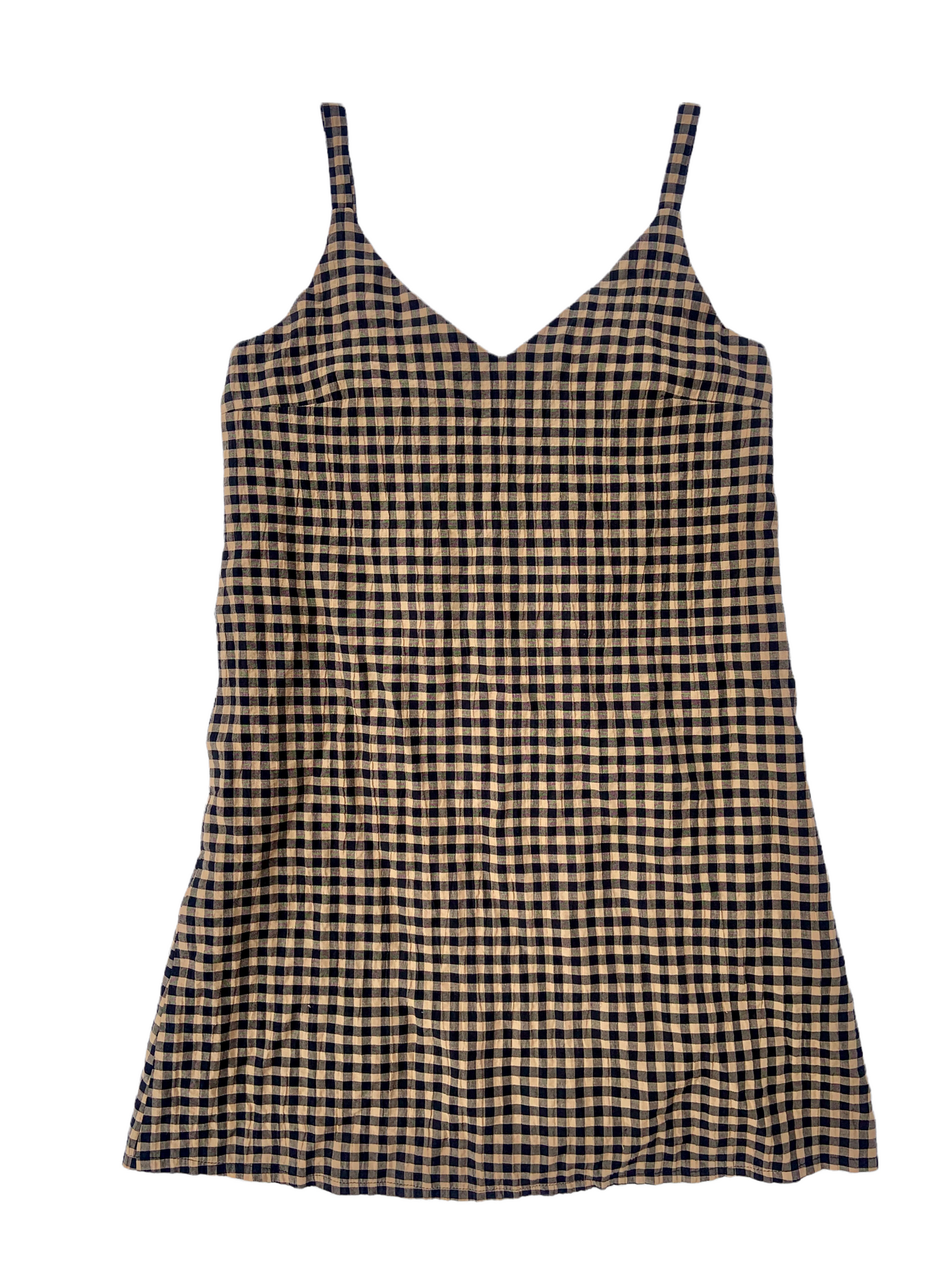 Summer Dress - Black/Brown Checked