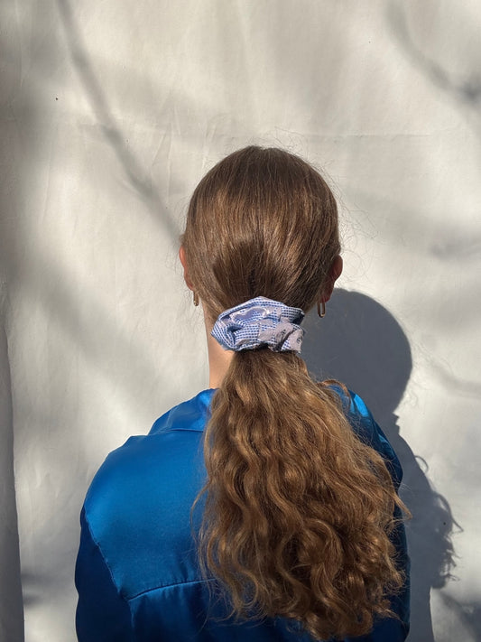 Scrunchie - Shiny Blau-Rosa