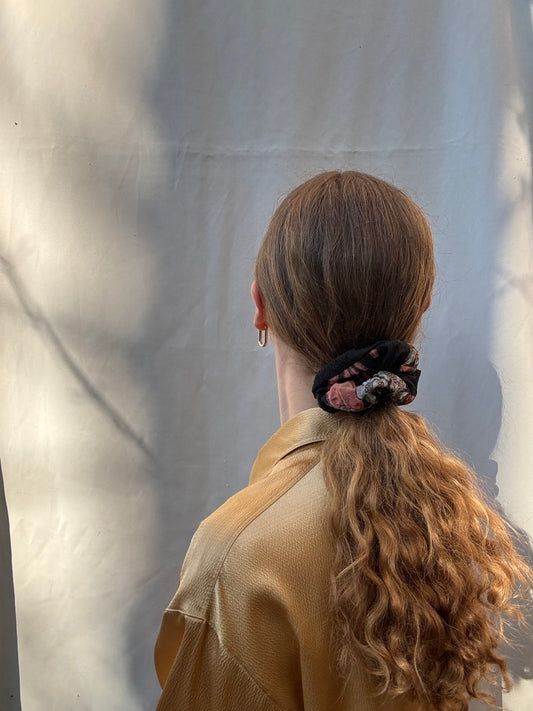Scrunchie - Schwarz-Rosé-Pink