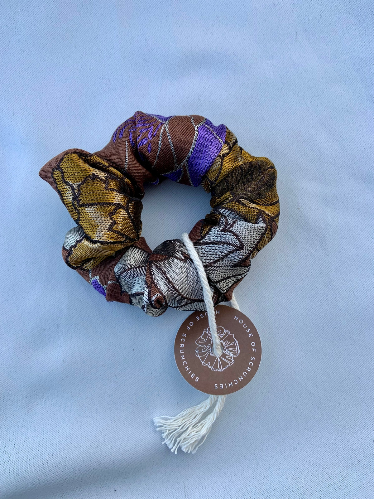 Scrunchie - Braun Jacquard