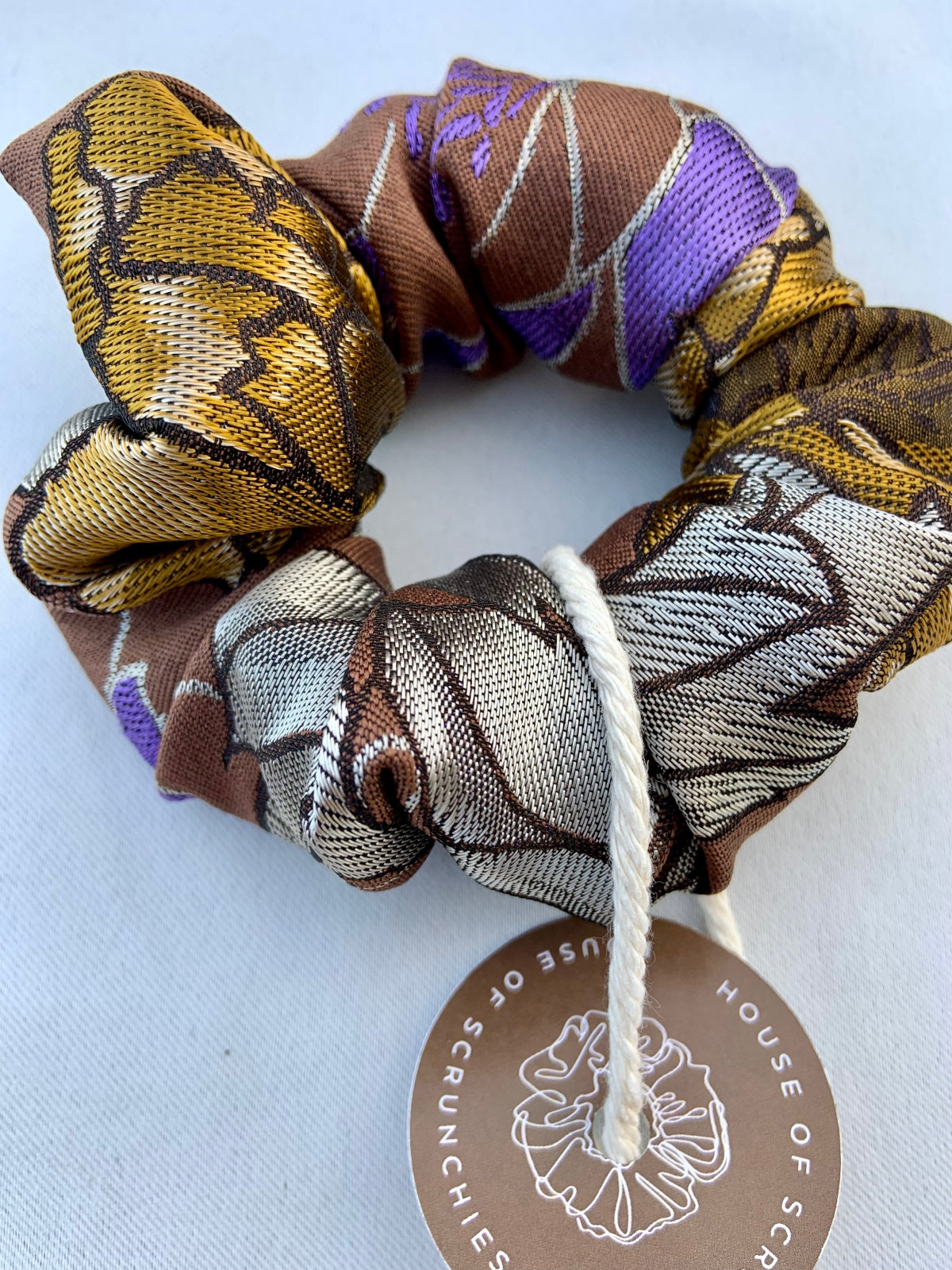 Scrunchie - Braun Jacquard