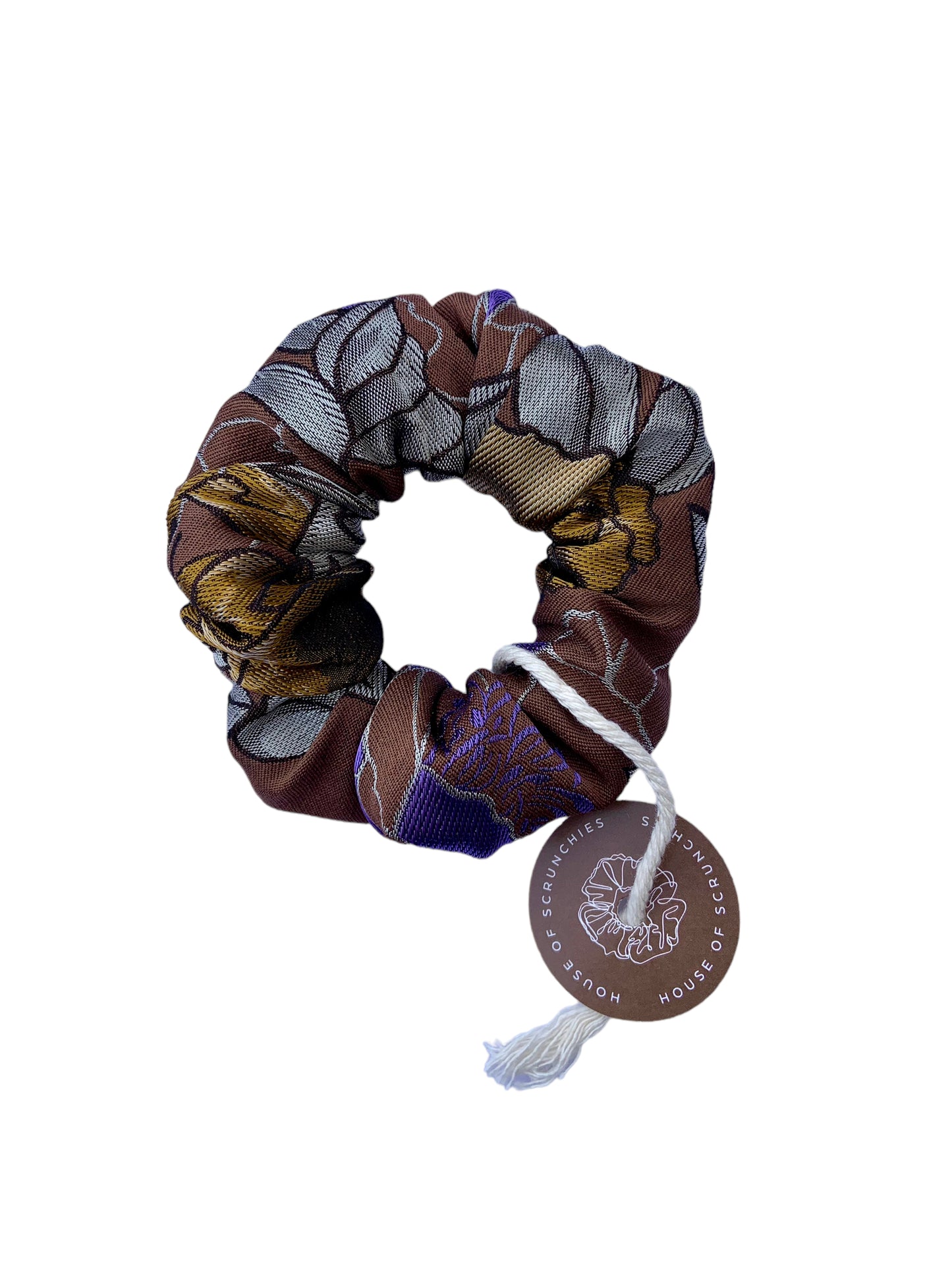 Scrunchie - Braun Jacquard
