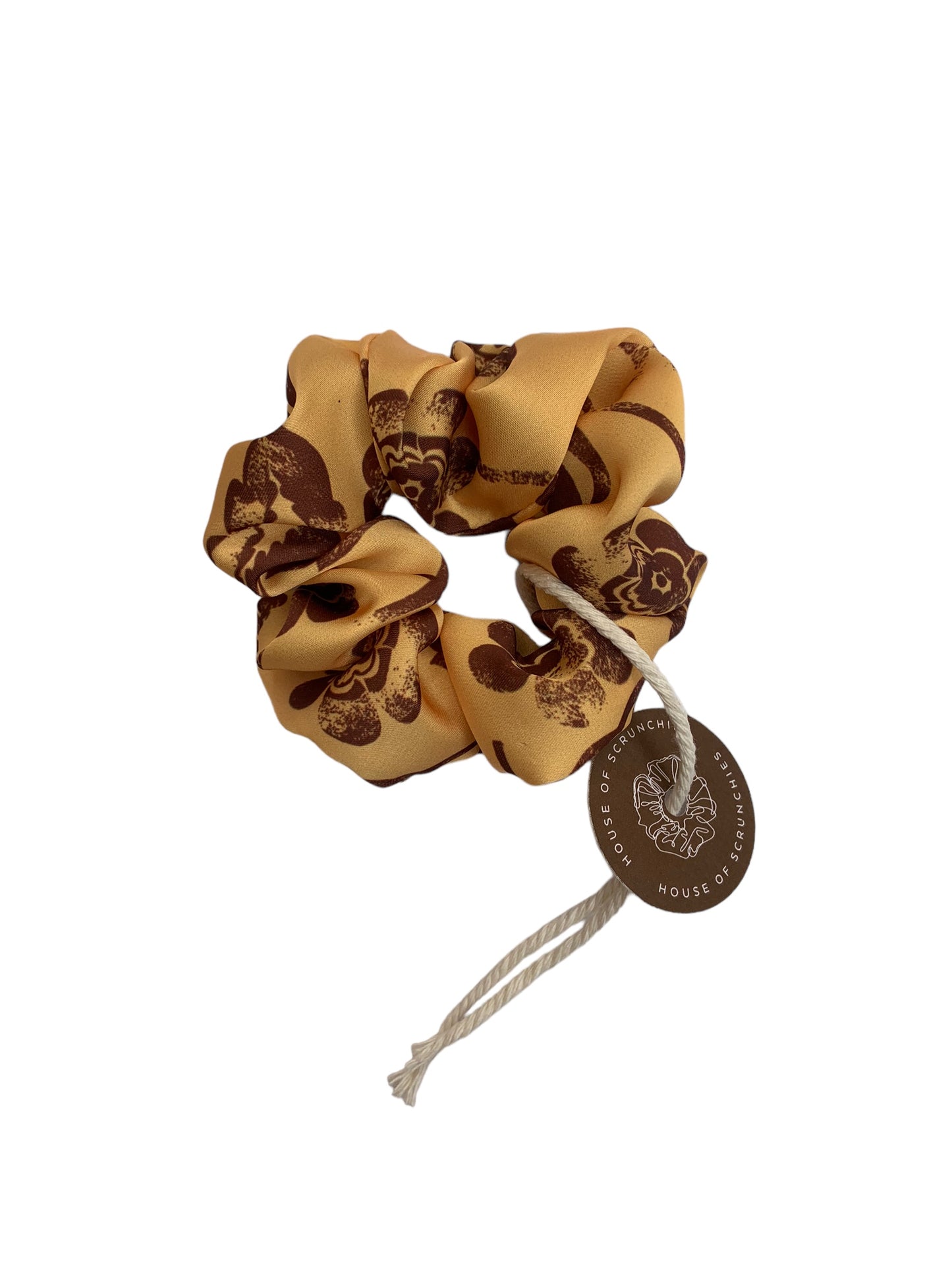Scrunchie - Gelb/ Braun