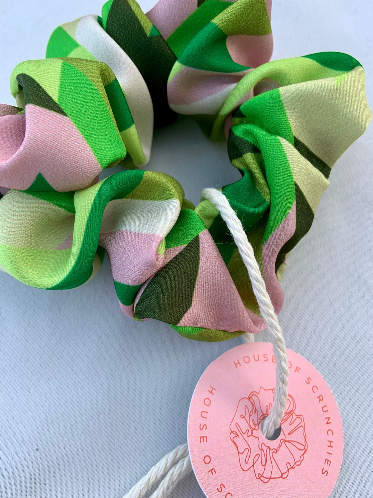 Scrunchie - Grün/ Rosa