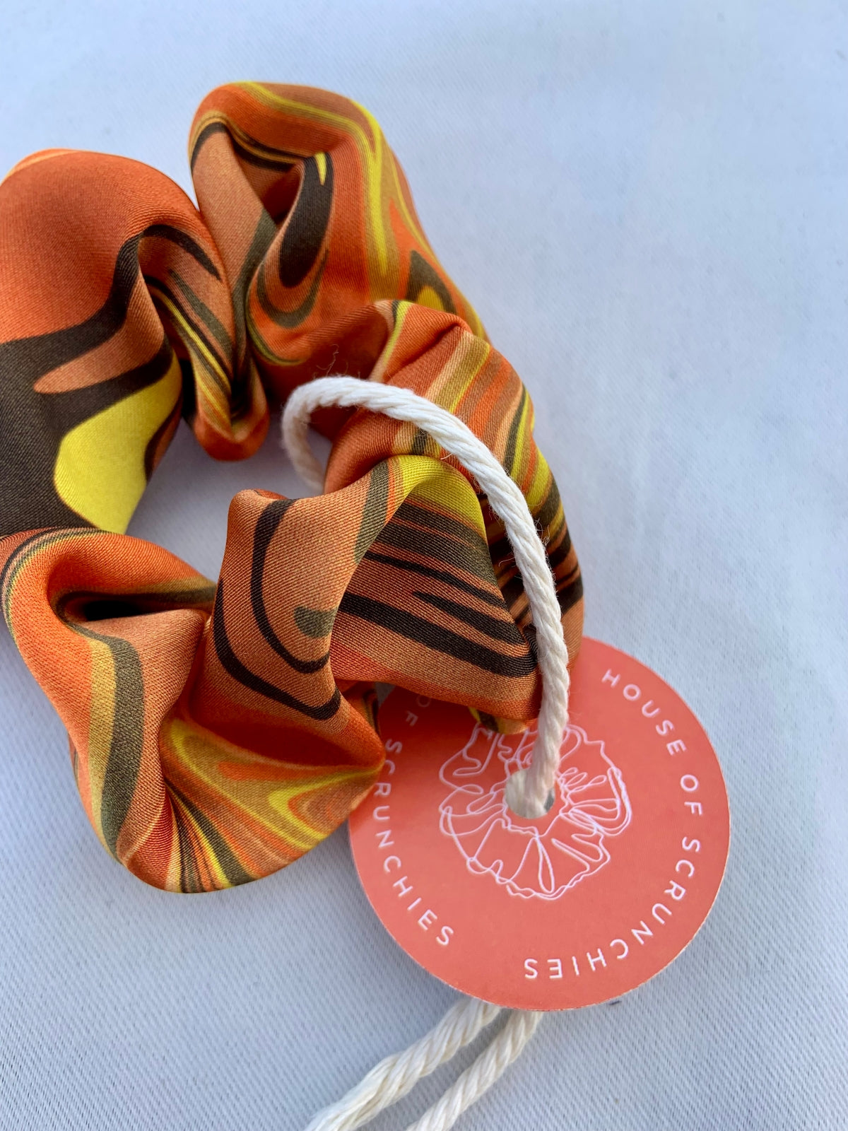 Scrunchie - Orange Marble