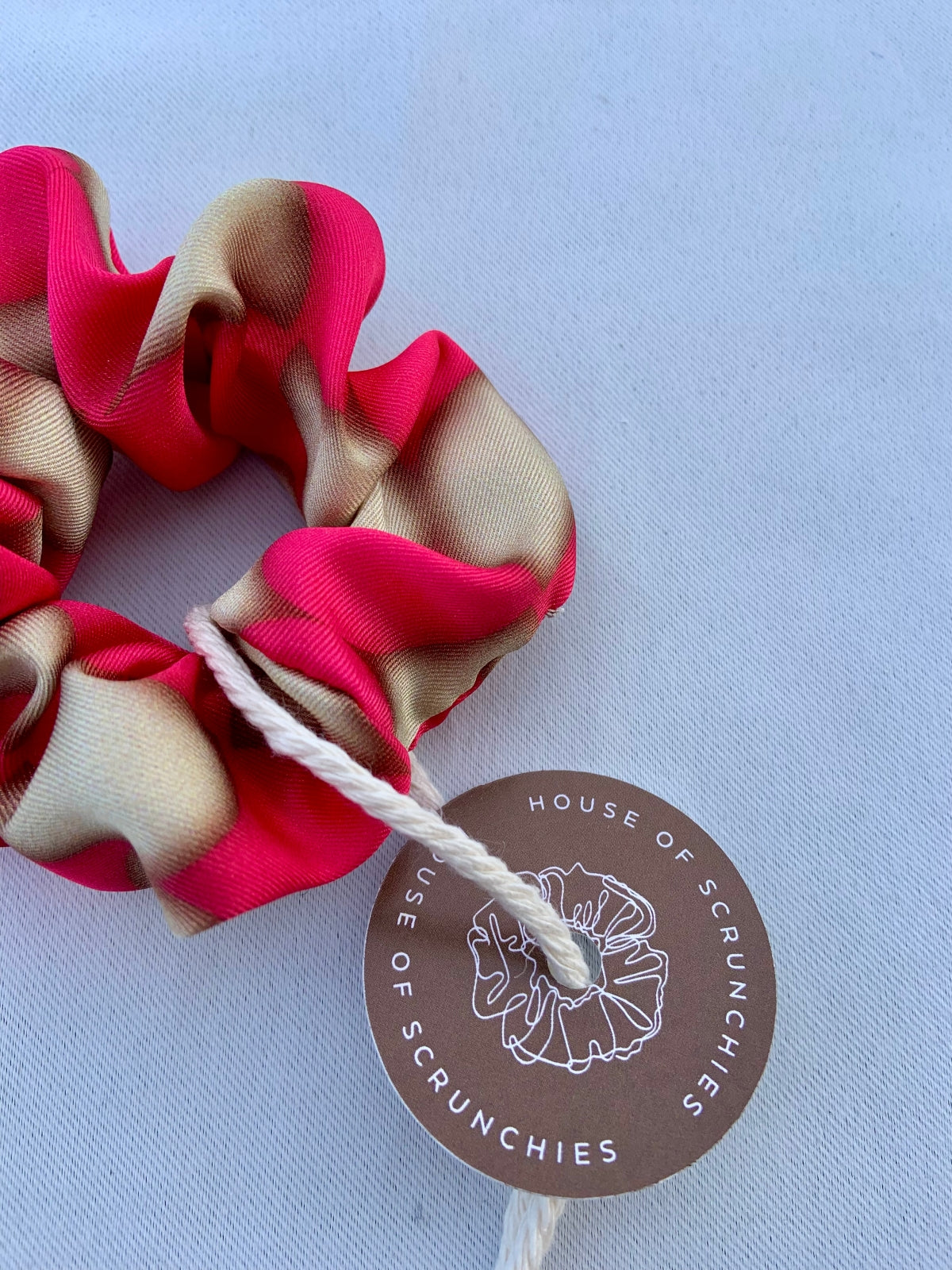 Scrunchie - Pink/ Beige