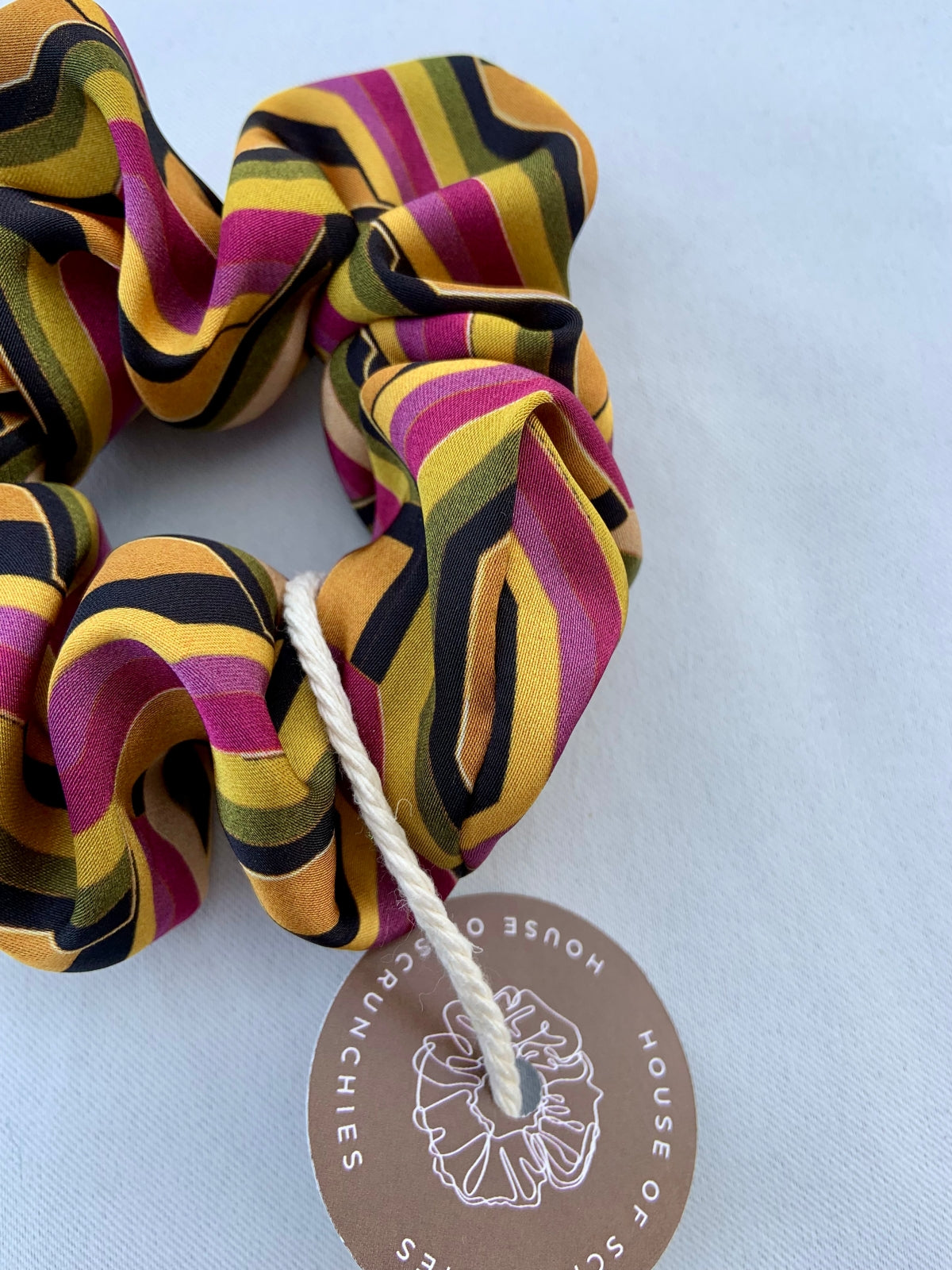 Scrunchie - Schwarz/ Gelb Retro