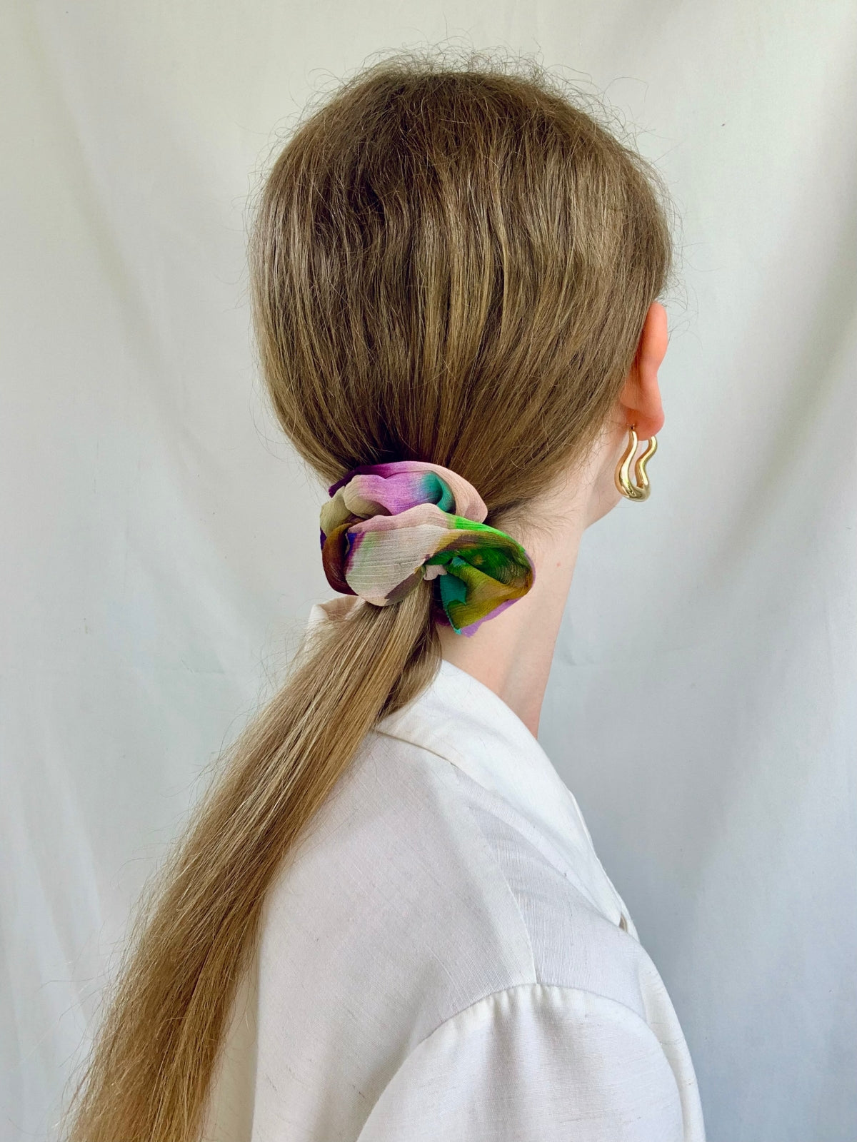 Scrunchie - Watercoloured Pink/Green