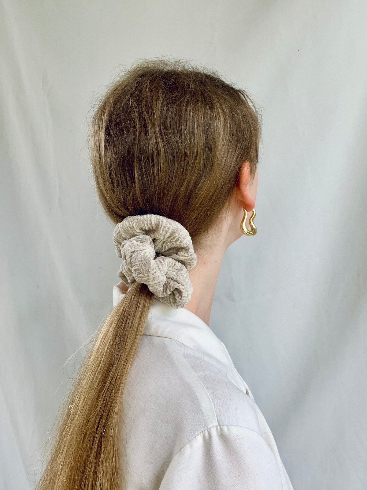 Scrunchie - Wavy Beige