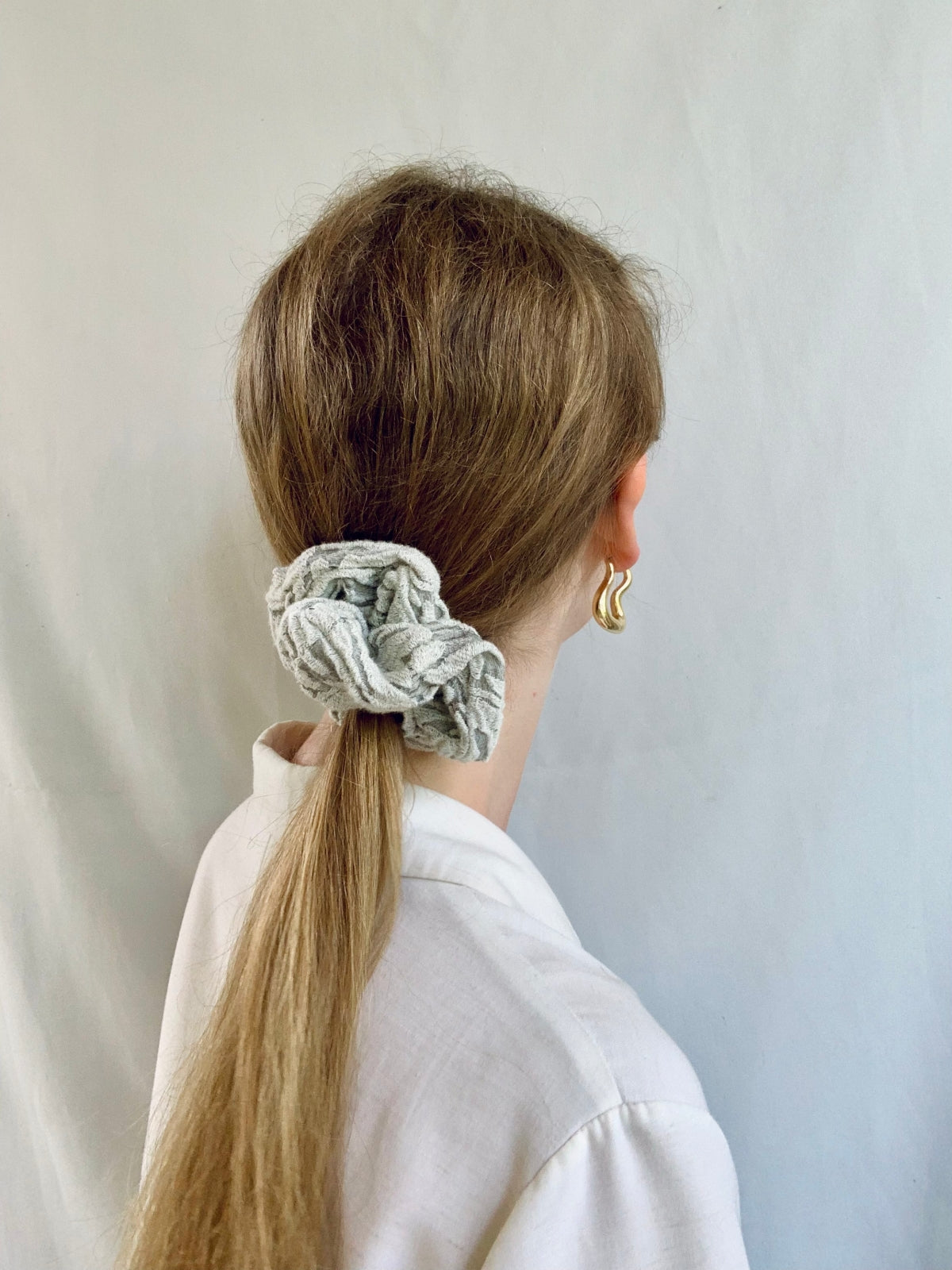 Scrunchie - Grey Marble