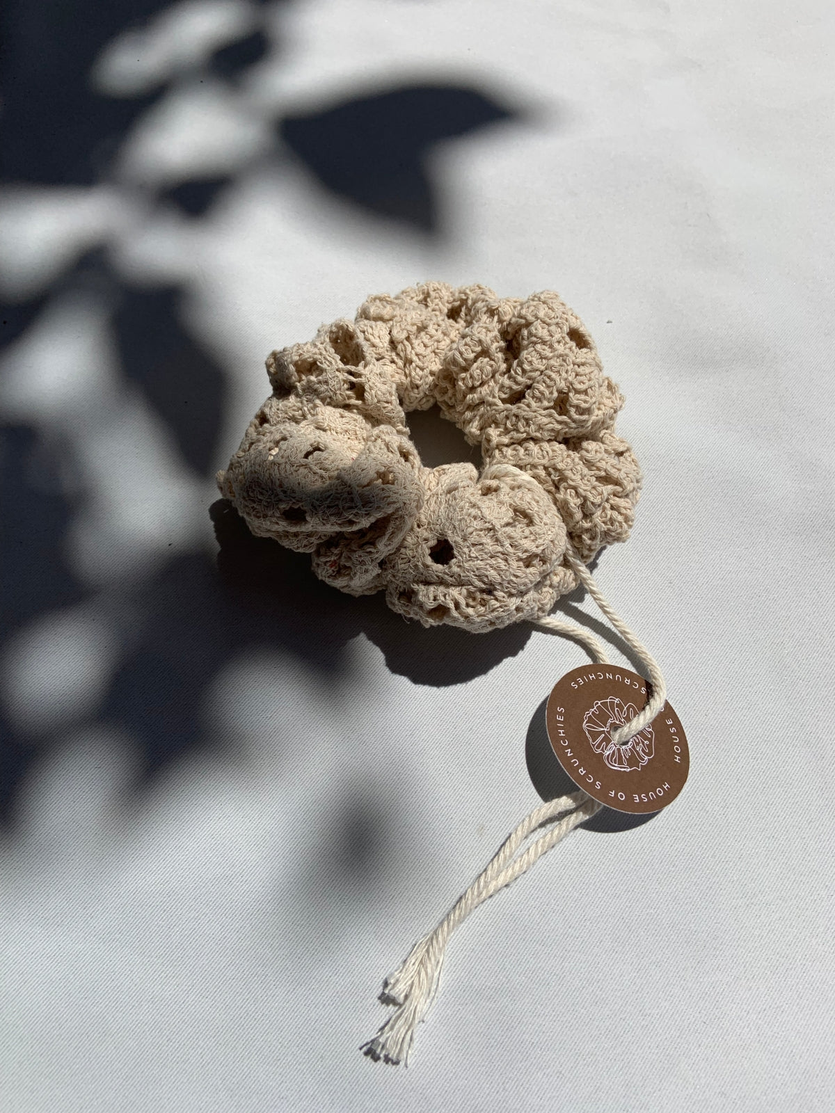 Scrunchie - Sand Crochet - Extra Large