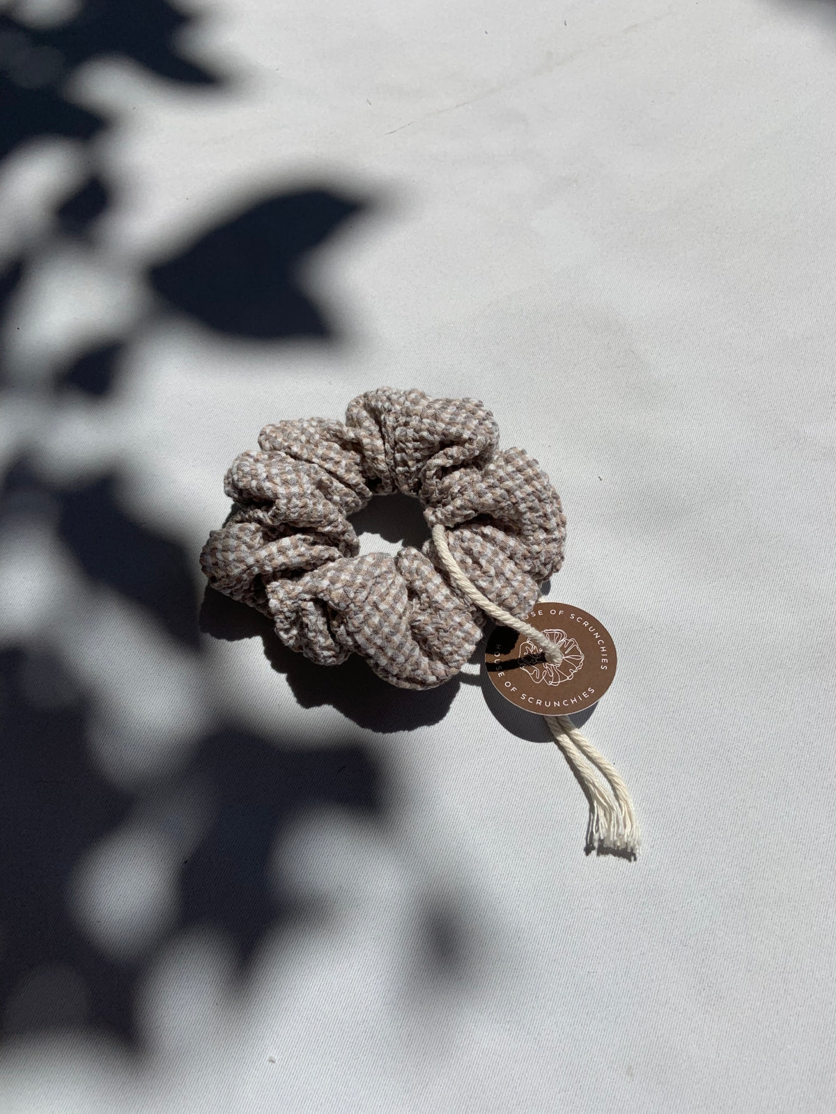 Scrunchie - Beige Check