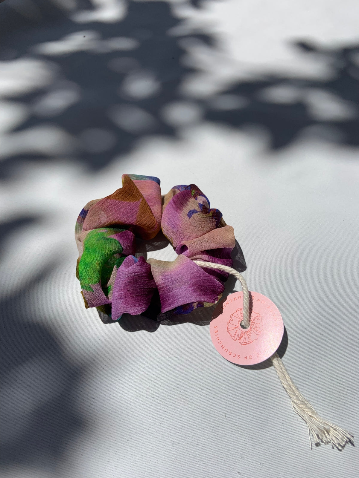 Scrunchie - Watercoloured Pink/Green