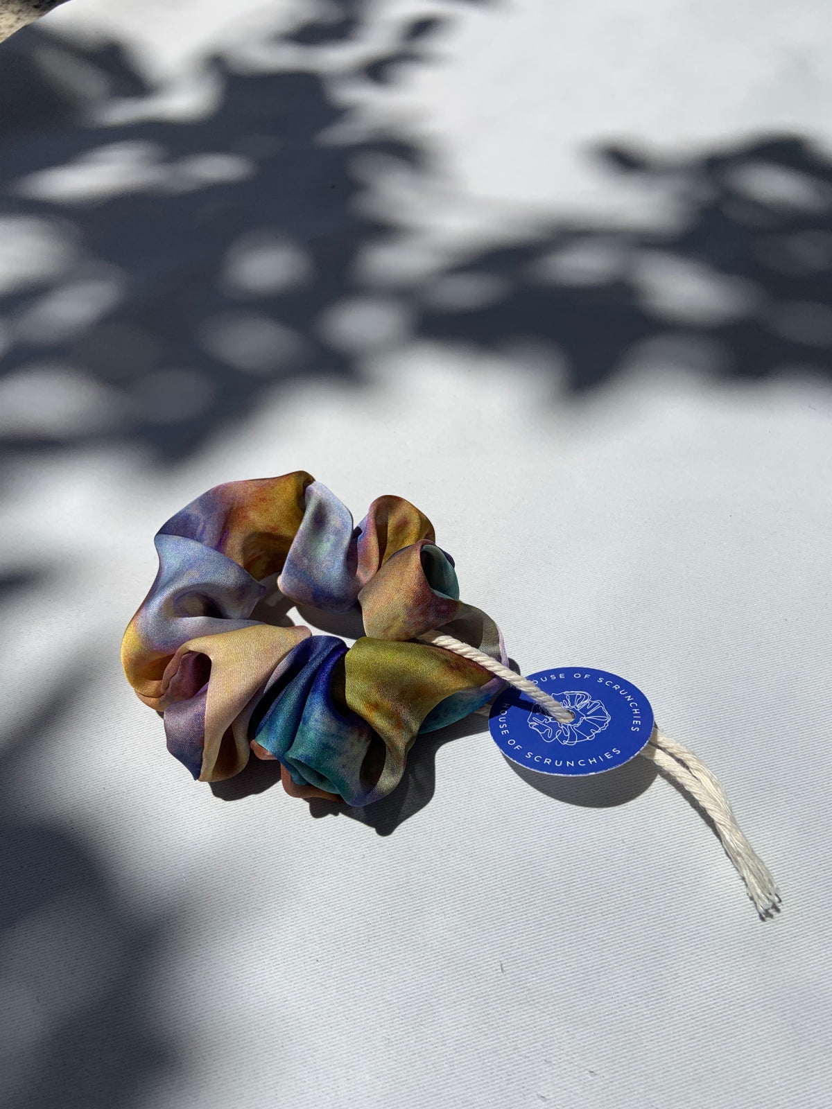 Scrunchie - Blue Multi Watercolours