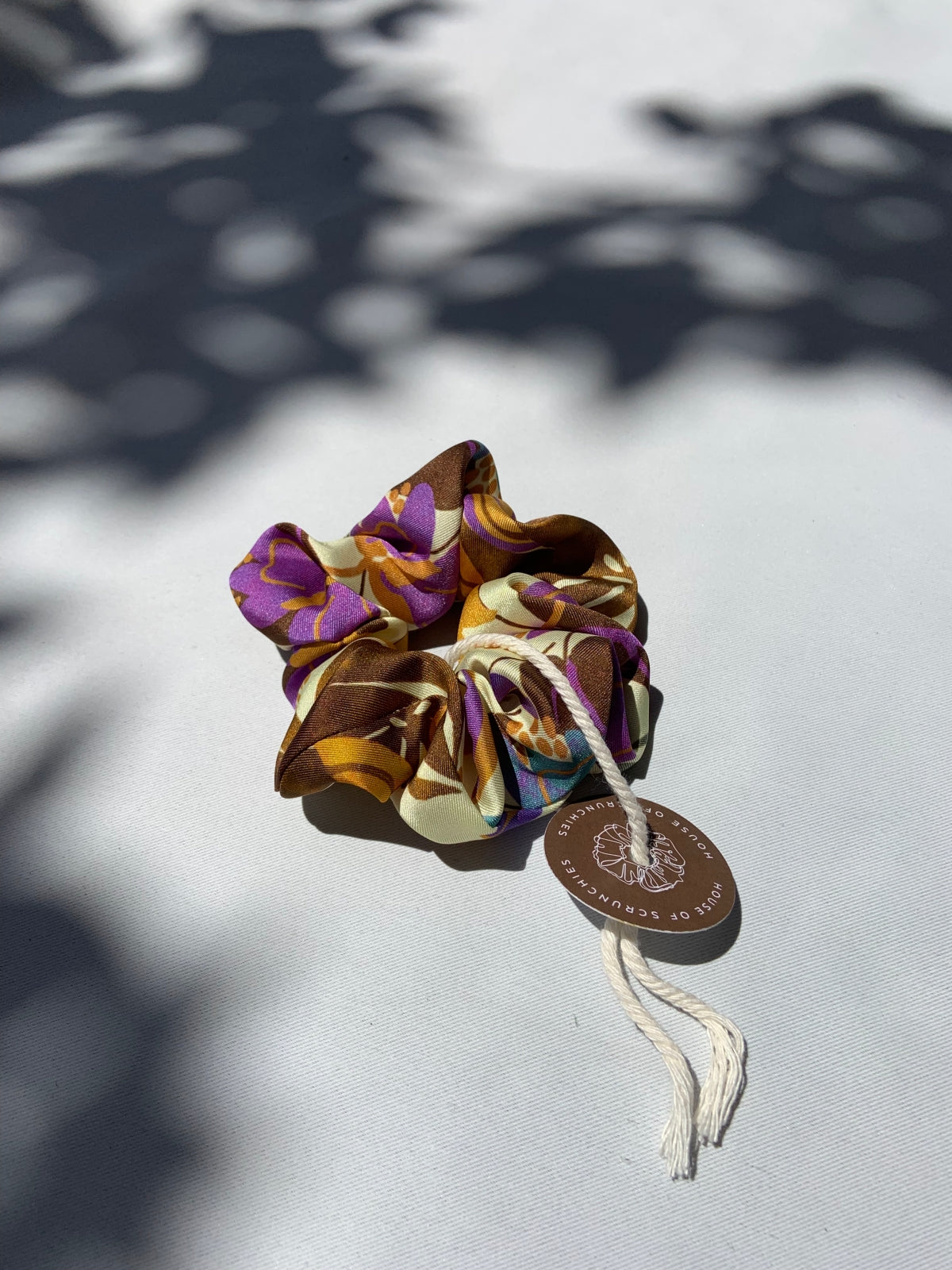 Scrunchie - Purple/Brown Jungle