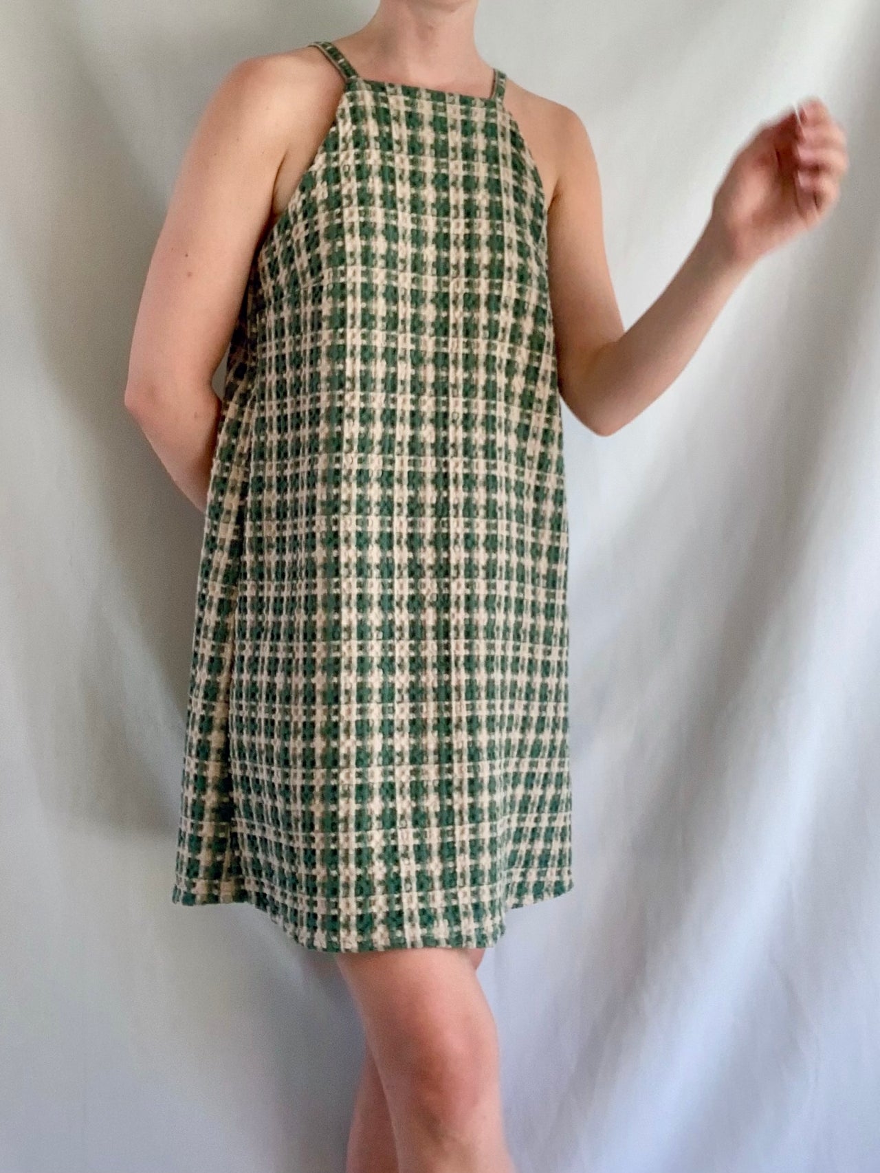 Summer Dress - Olive Check
