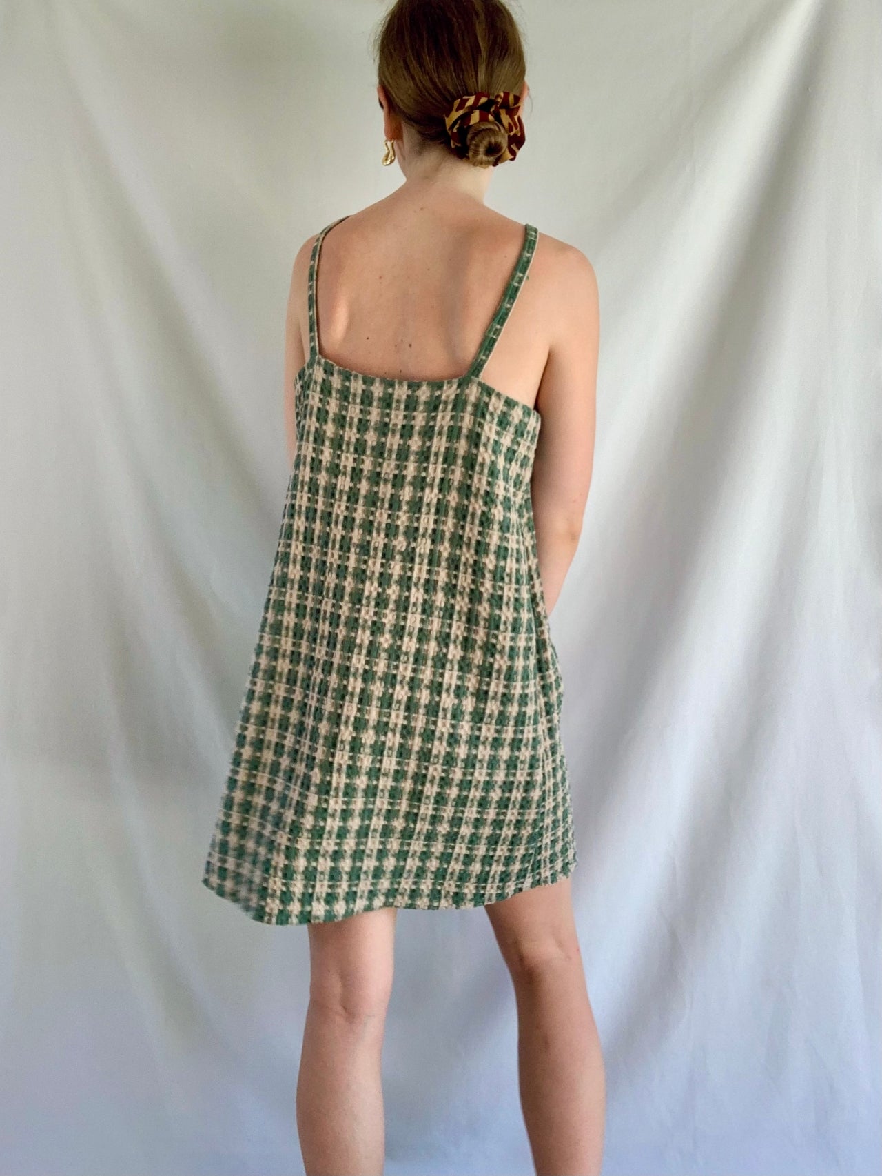 Summer Dress - Olive Check