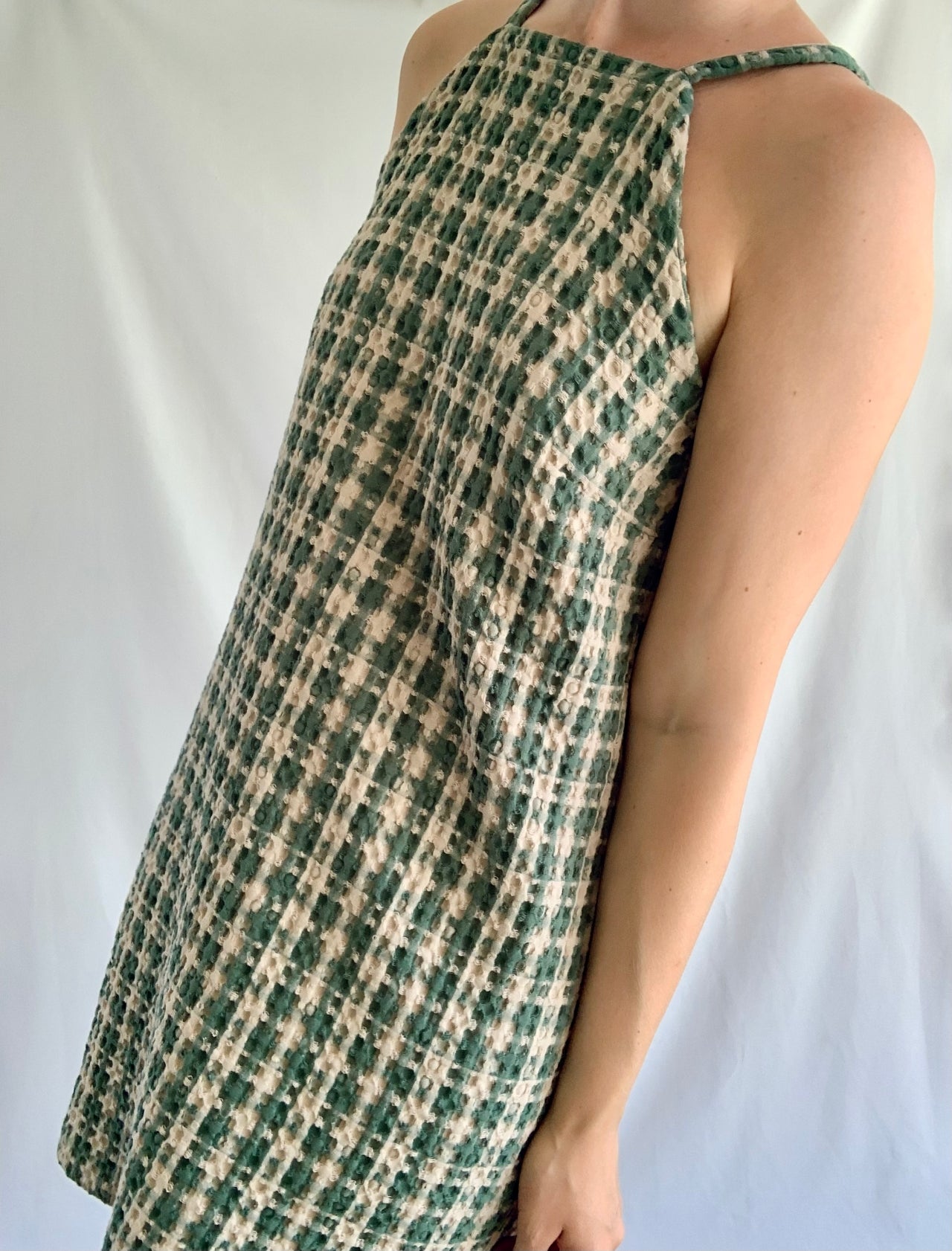 Summer Dress - Olive Check