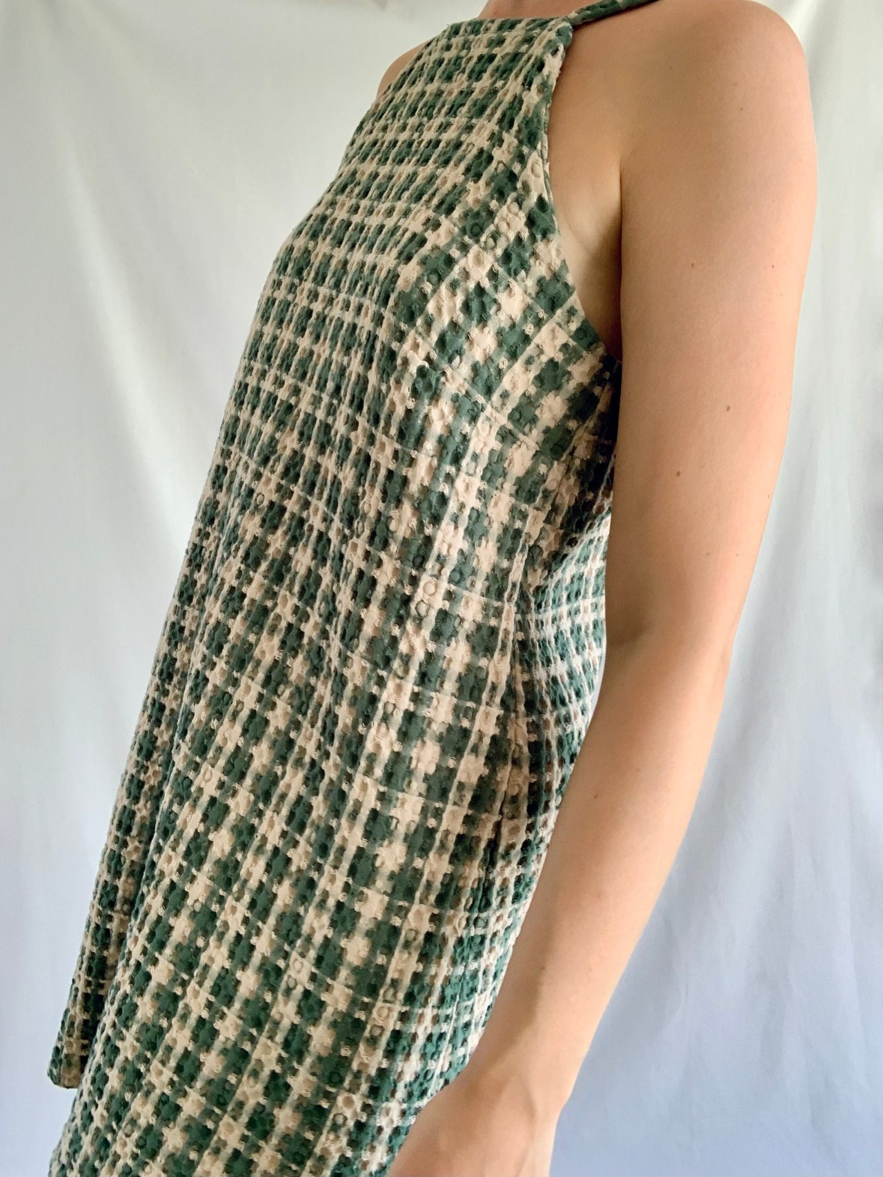 Summer Dress - Olive Check