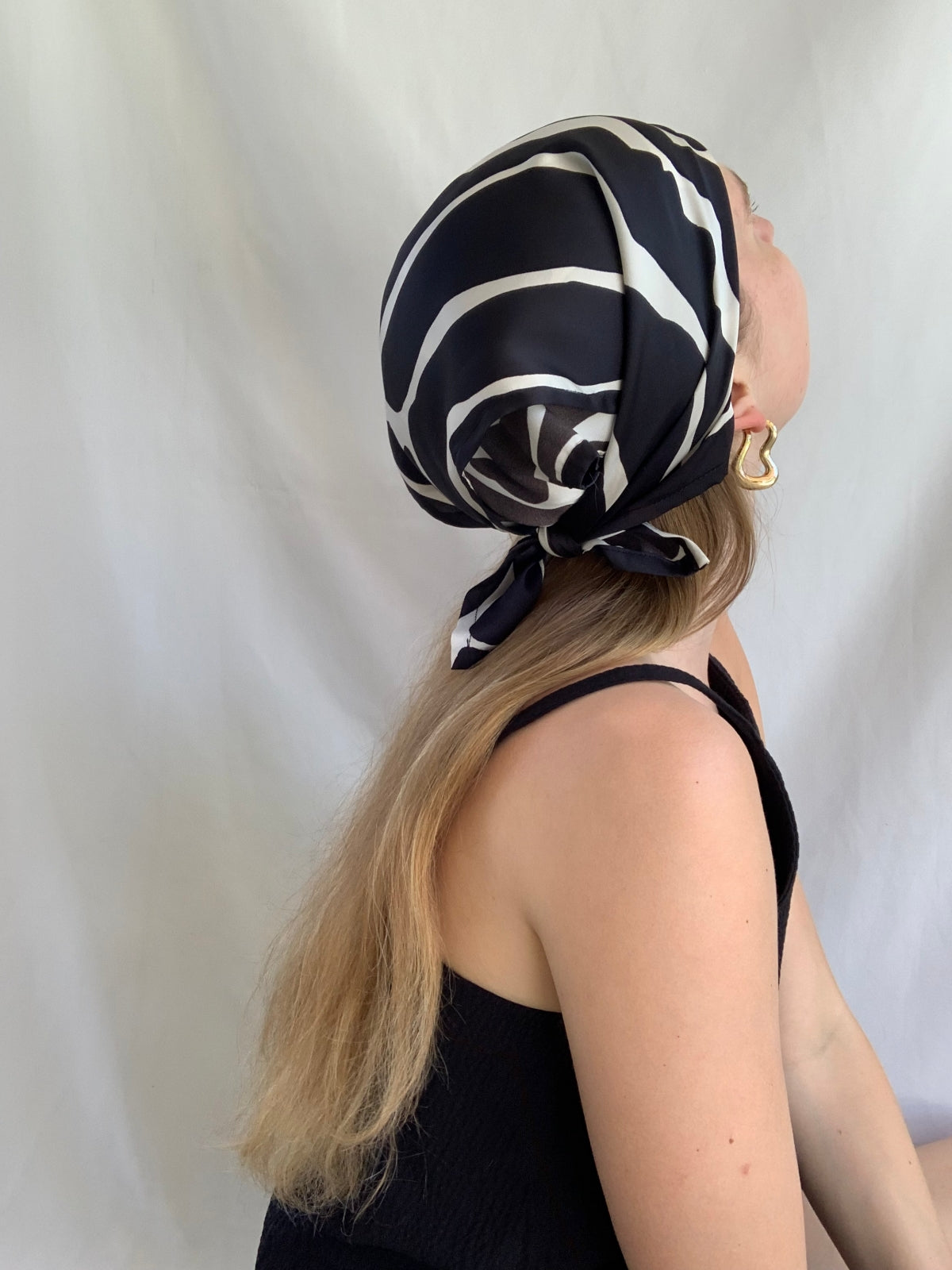 Scarf/ Bandana - Black/White