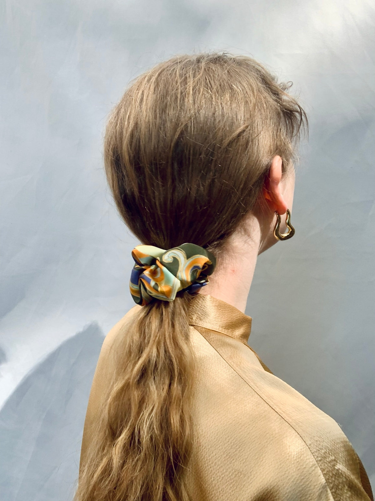 Scrunchie - Green Ornamental