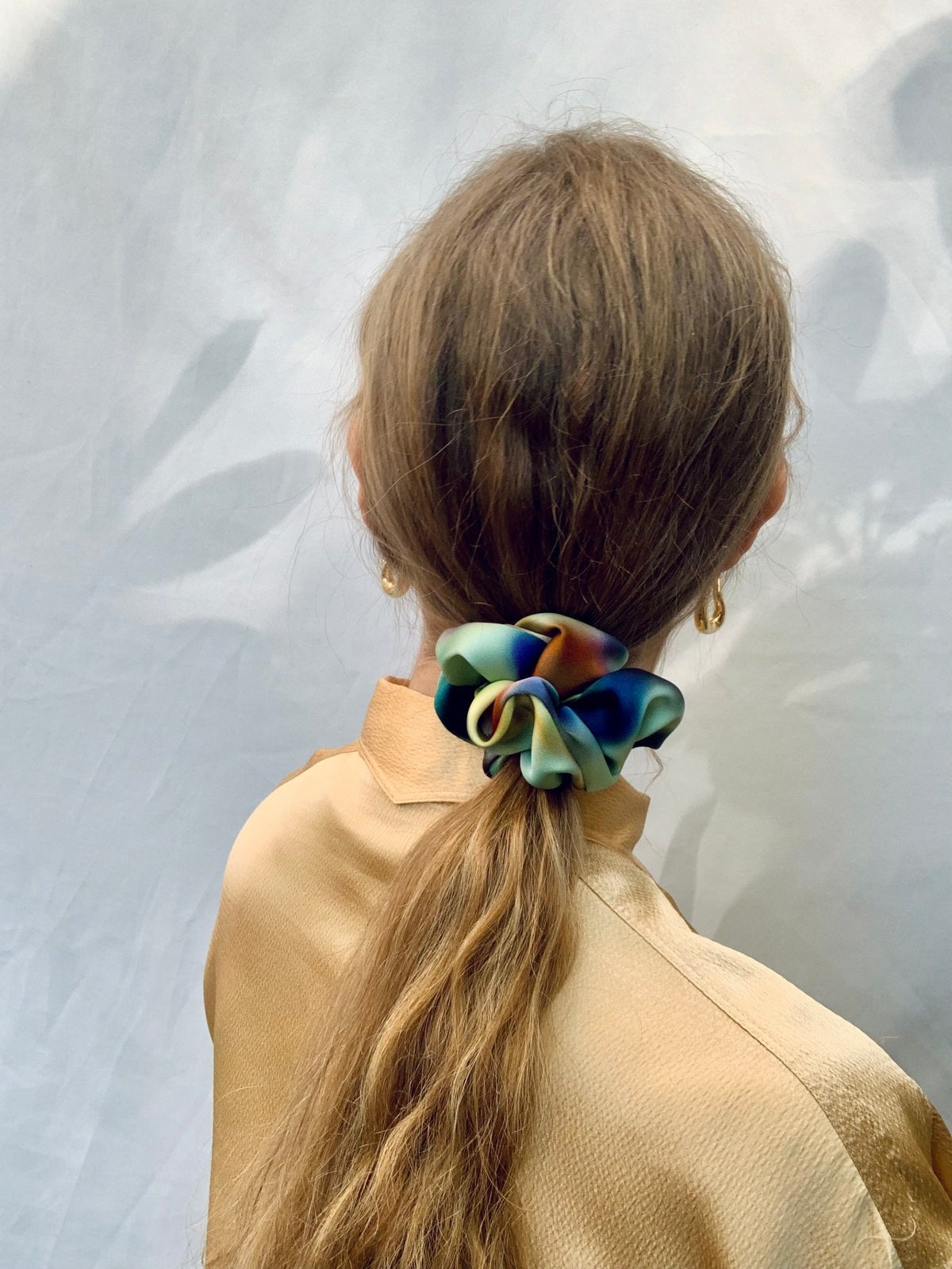 Scrunchie - Blue/Green Splash