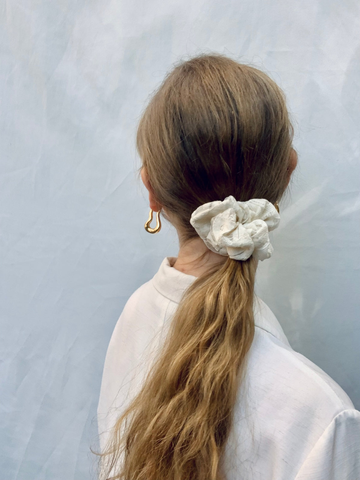 Scrunchie - Cotton/Silk Lace