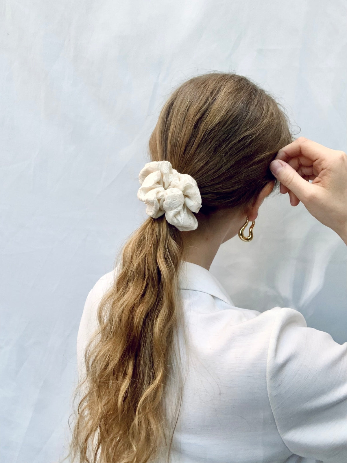 Scrunchie - Cotton/Silk Lace
