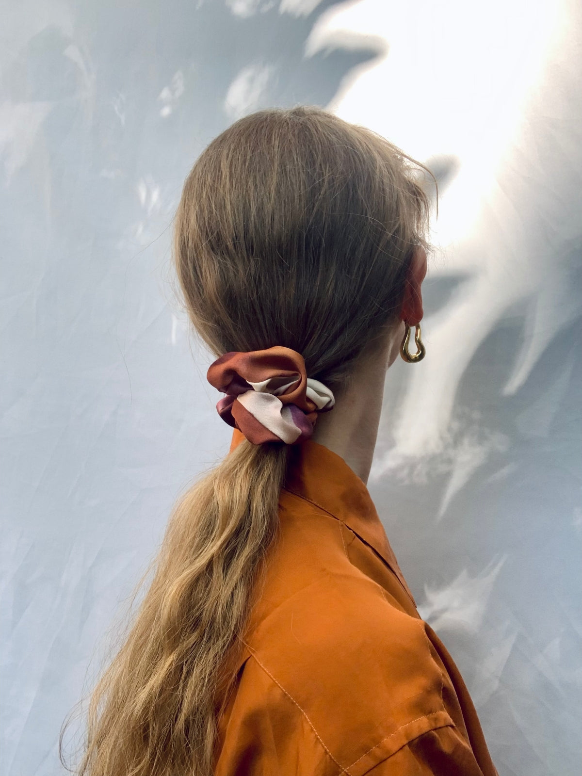 Scrunchie - Dark Red Watercolor
