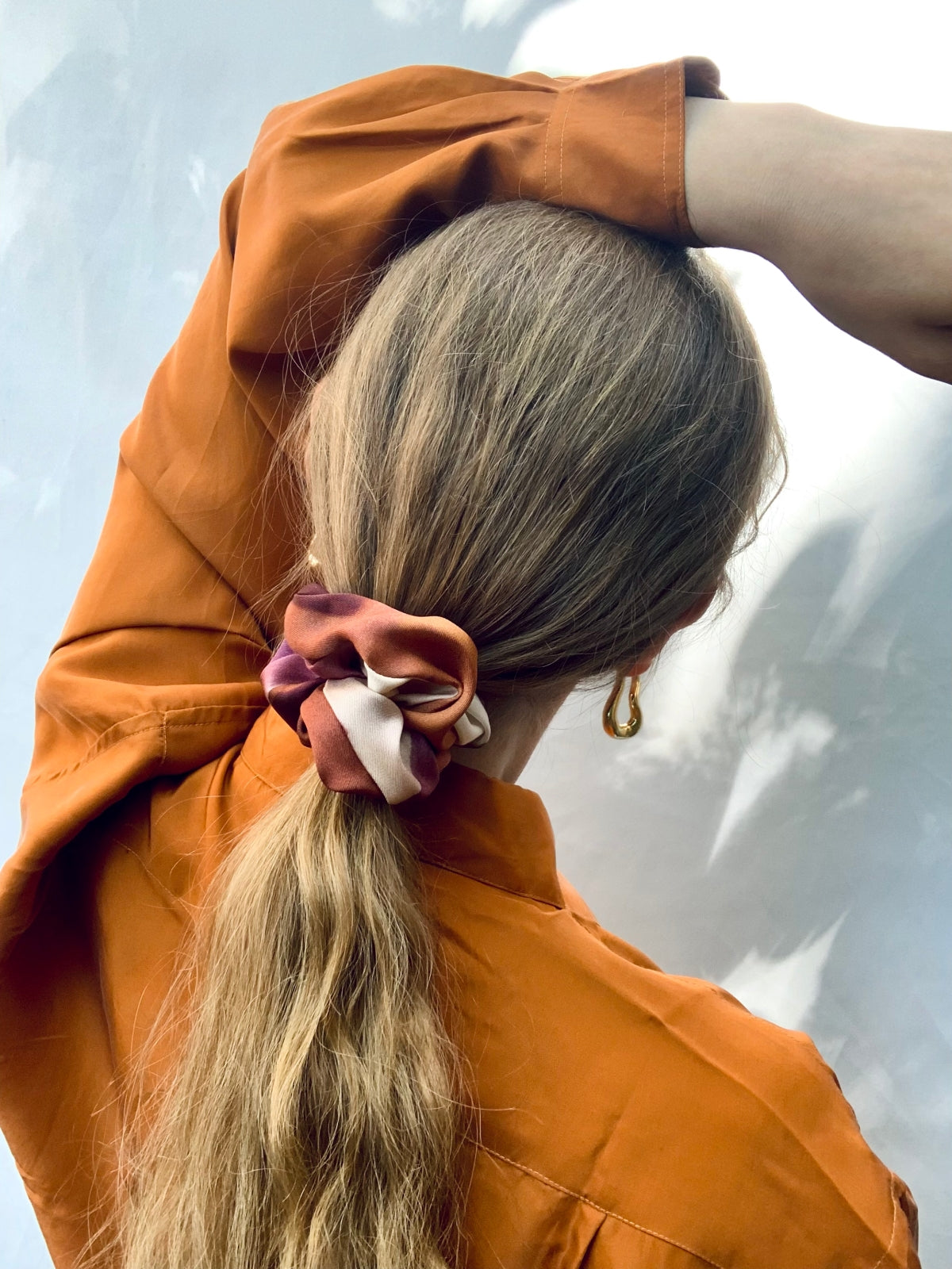 Scrunchie - Dark Red Watercolor