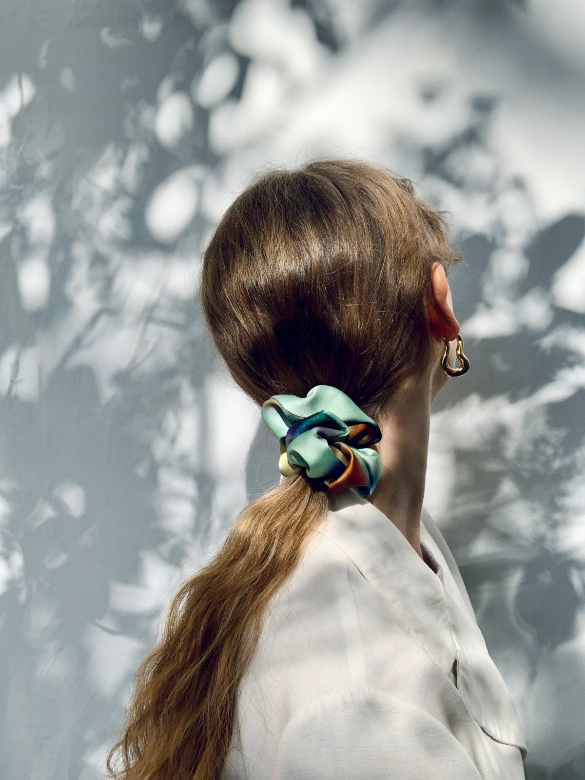 Scrunchie - Blue/Green Splash