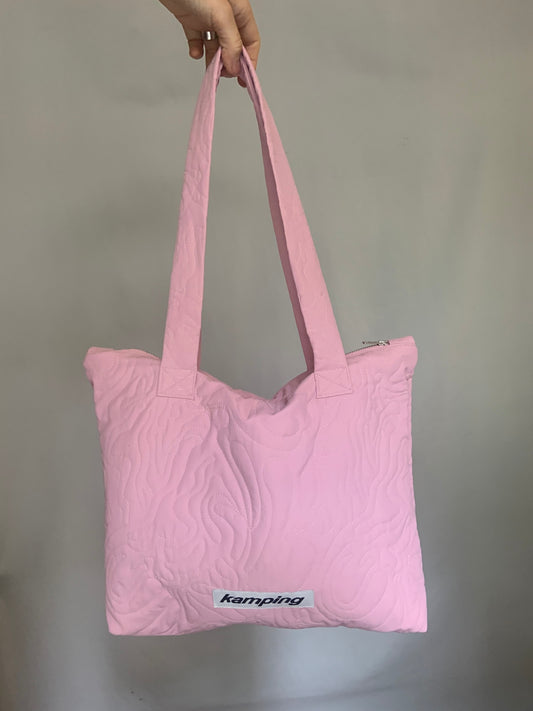 Gesteppte Handtasche Pink