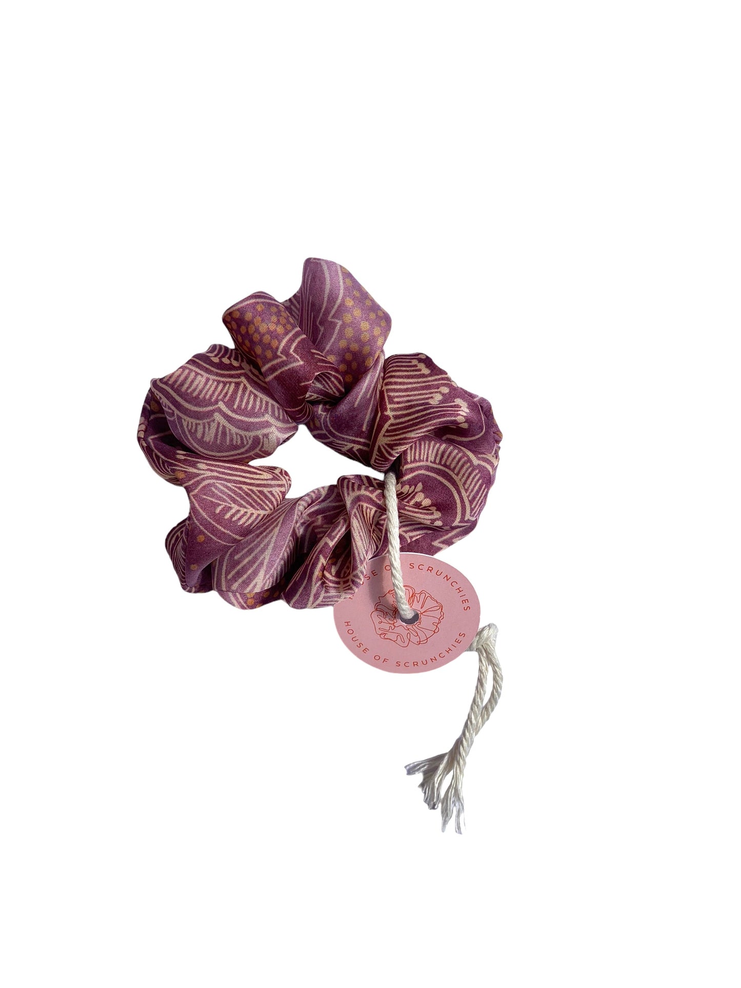 Scrunchie - Purple Leaves