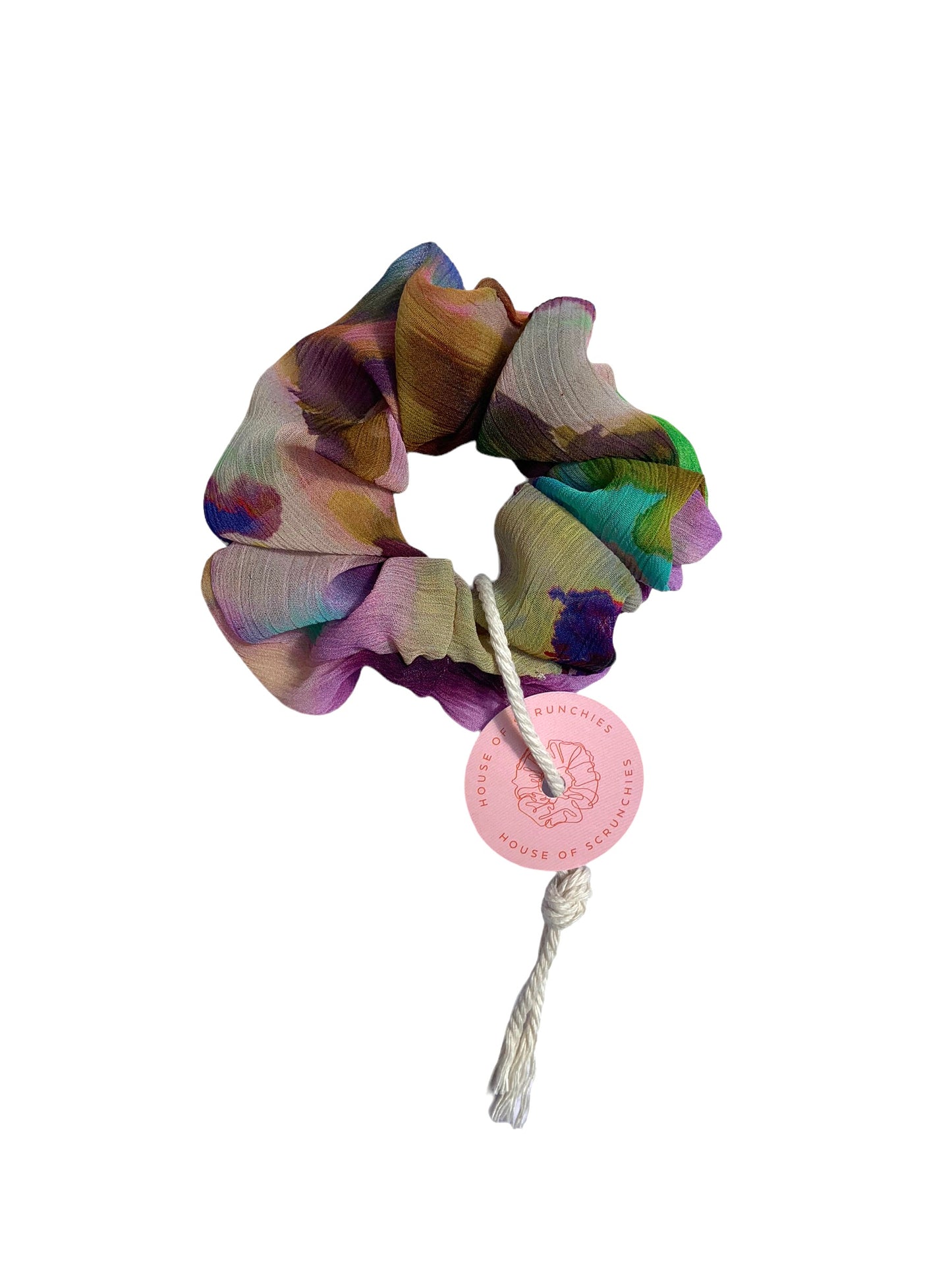 Scrunchie - Watercoloured Pink/Green