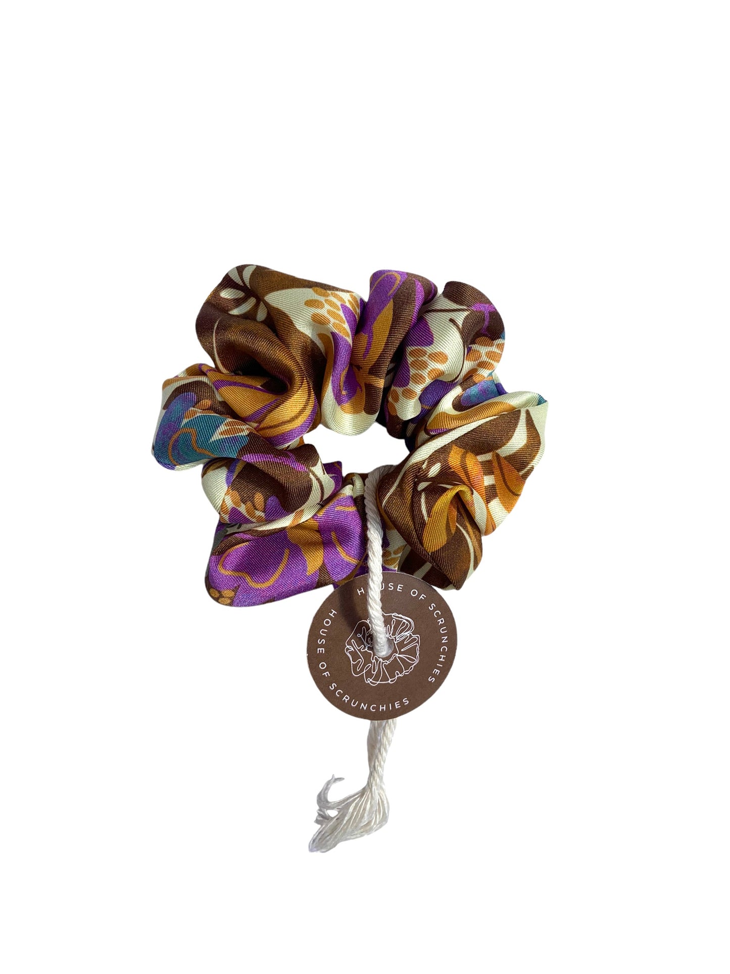 Scrunchie - Purple/Brown Jungle
