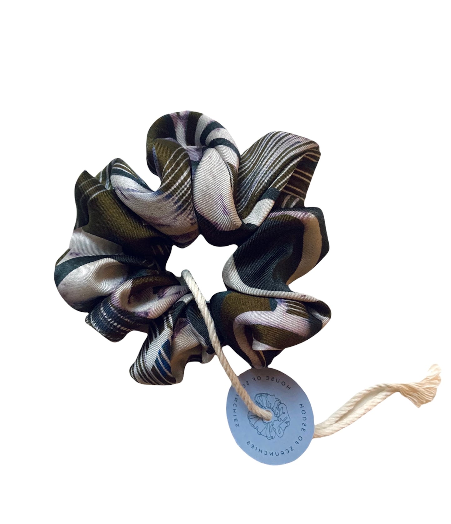 Scrunchie - Olive Pattern Abstract
