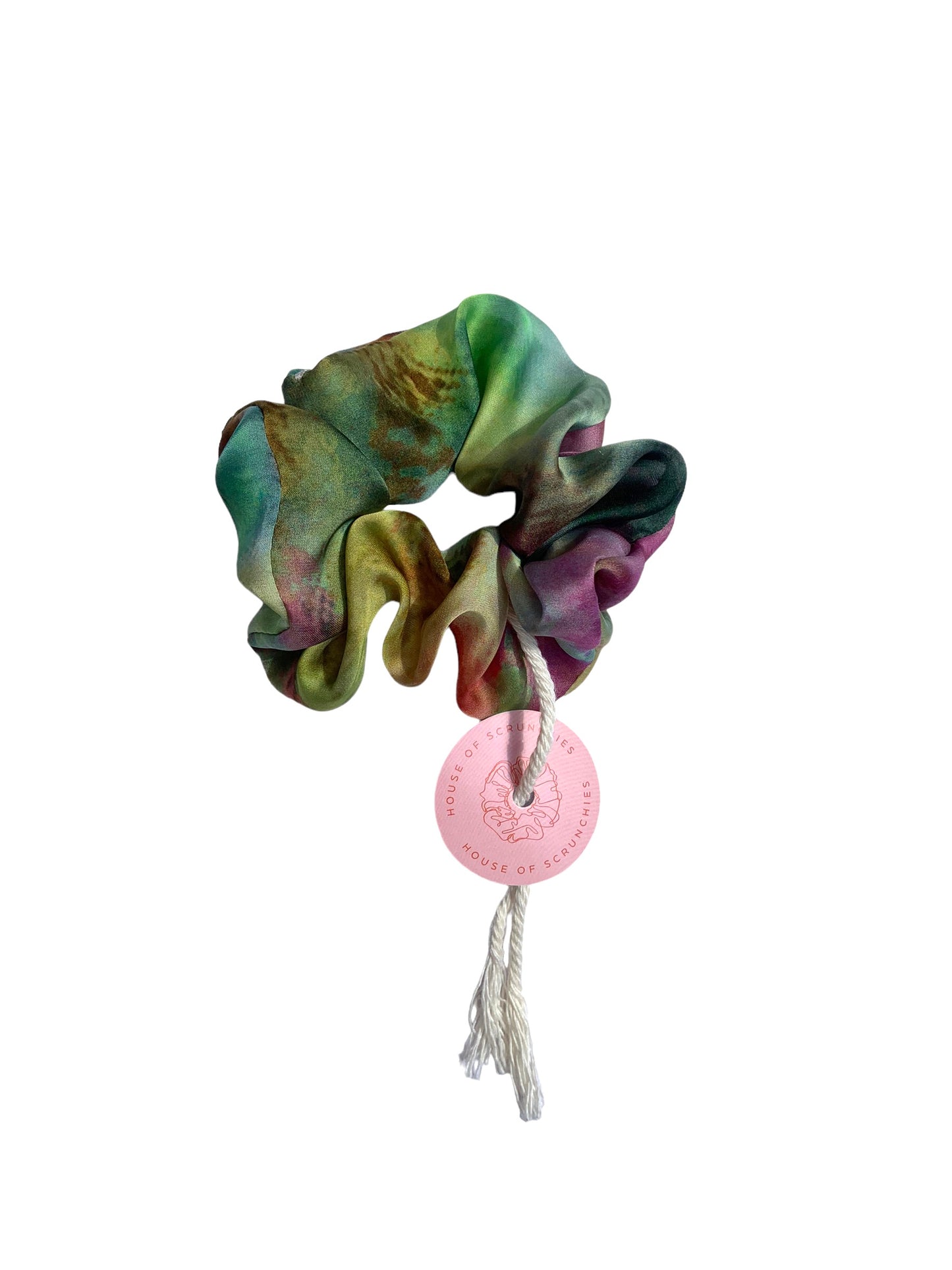 Scrunchie - Watercoloured Pink/Green