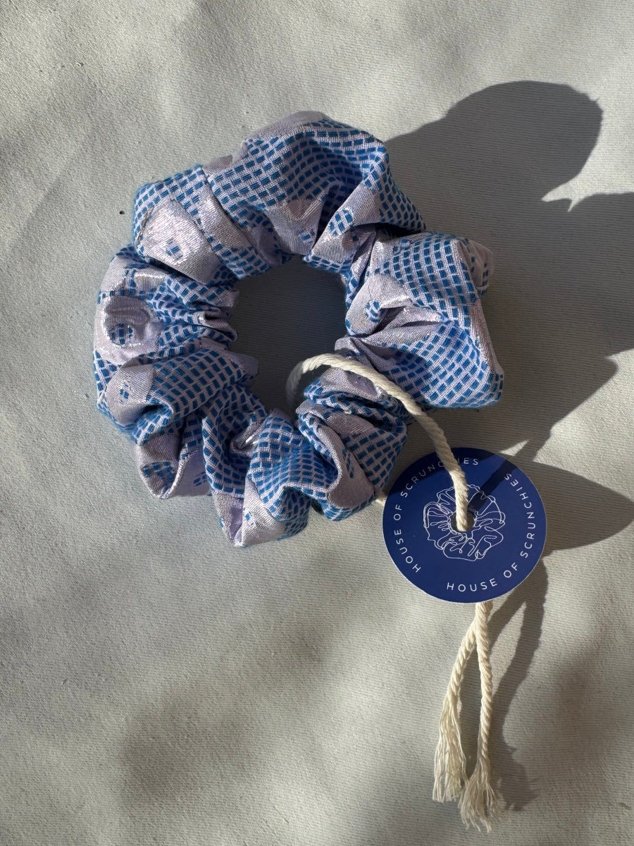 Scrunchie - Shiny Blau-Rosa