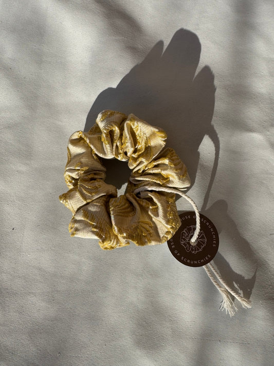Scrunchie - Gelb-Gold Jacquard