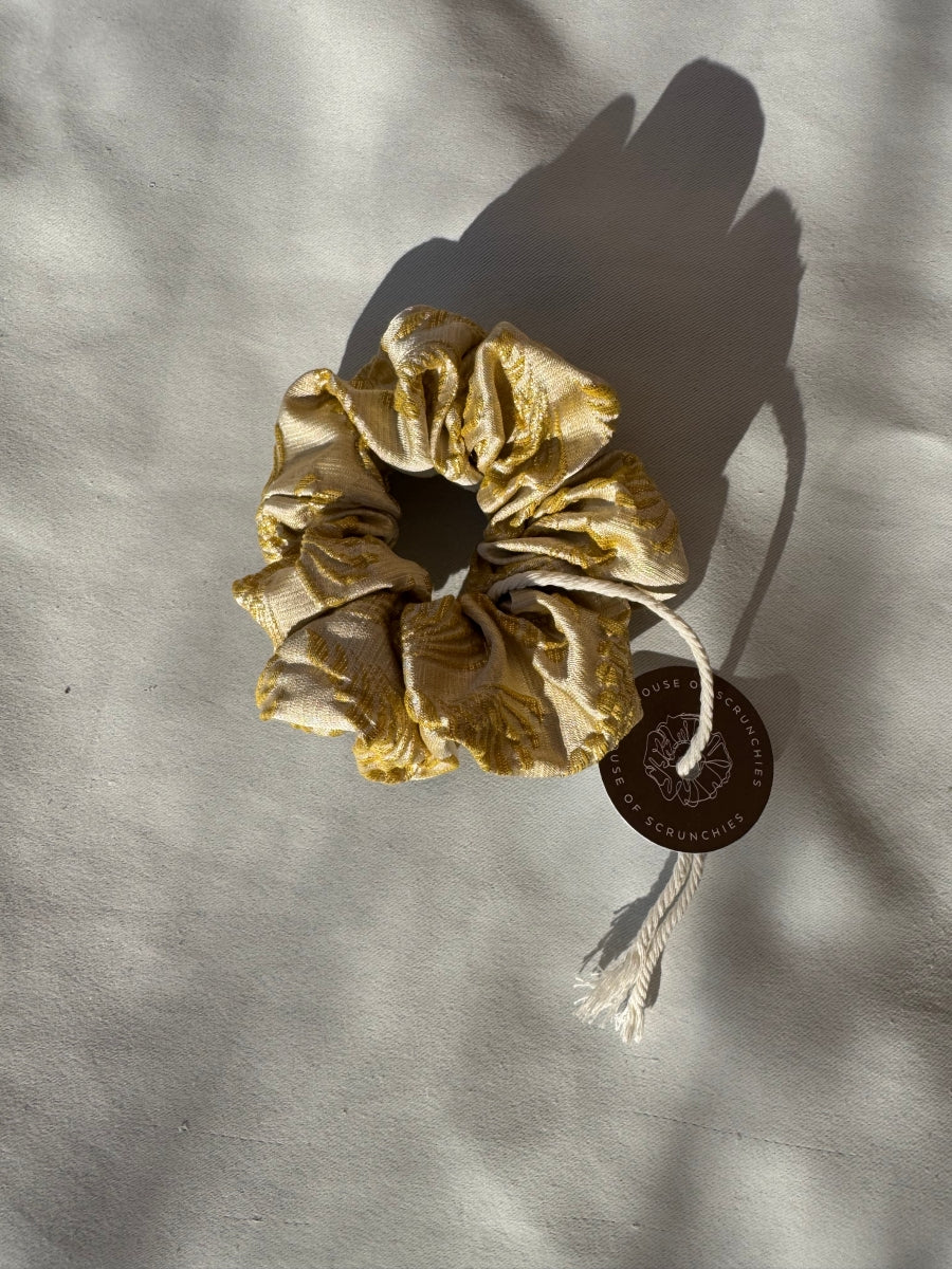 Scrunchie - Gelb-Gold Jacquard