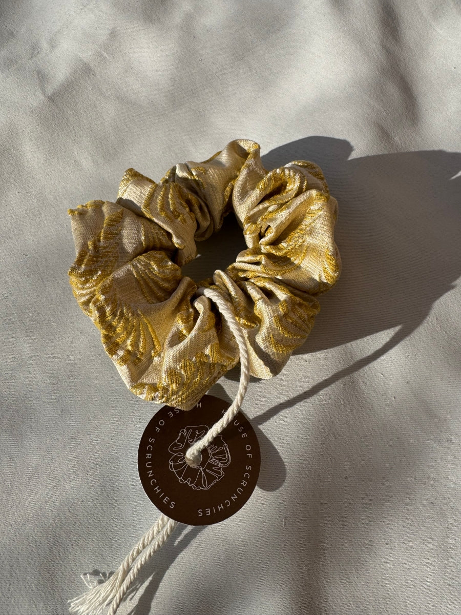 Scrunchie - Gelb-Gold Jacquard