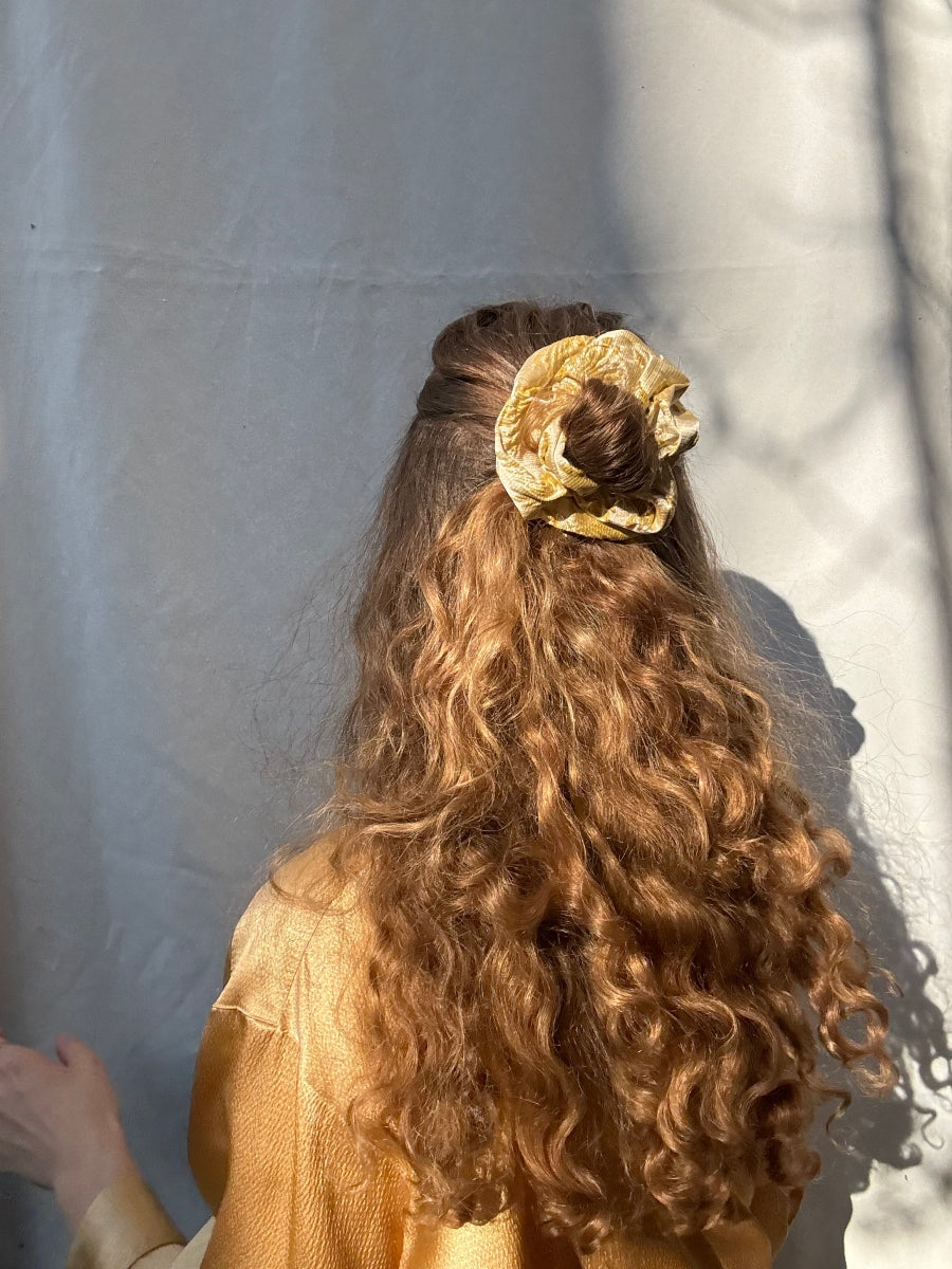Scrunchie - Gelb-Gold Jacquard