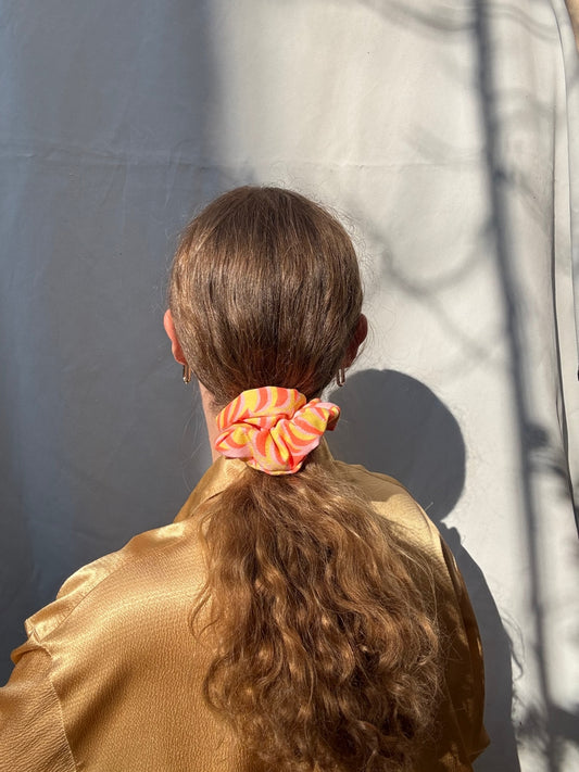 Scrunchie - Orange-Gelb-Rosa