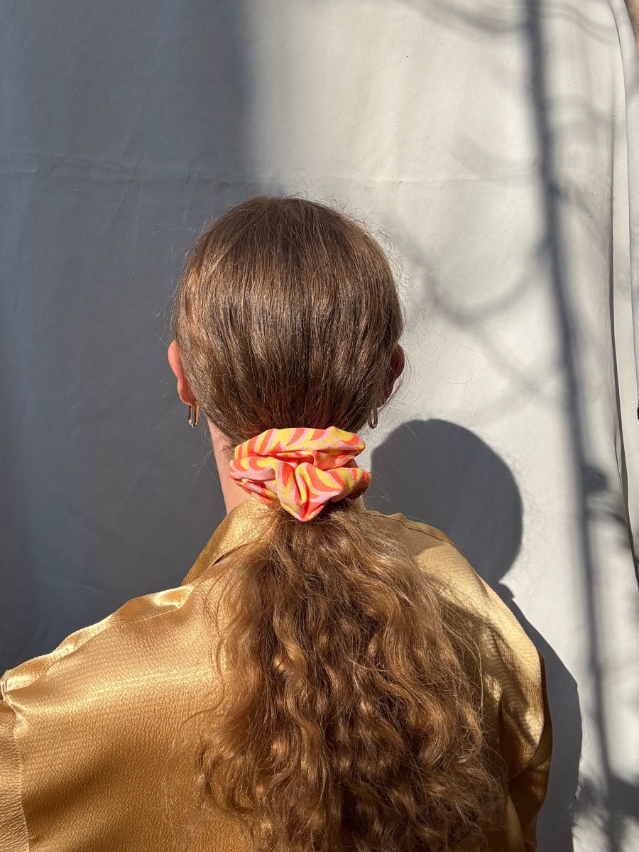 Scrunchie - Orange-Gelb-Rosa