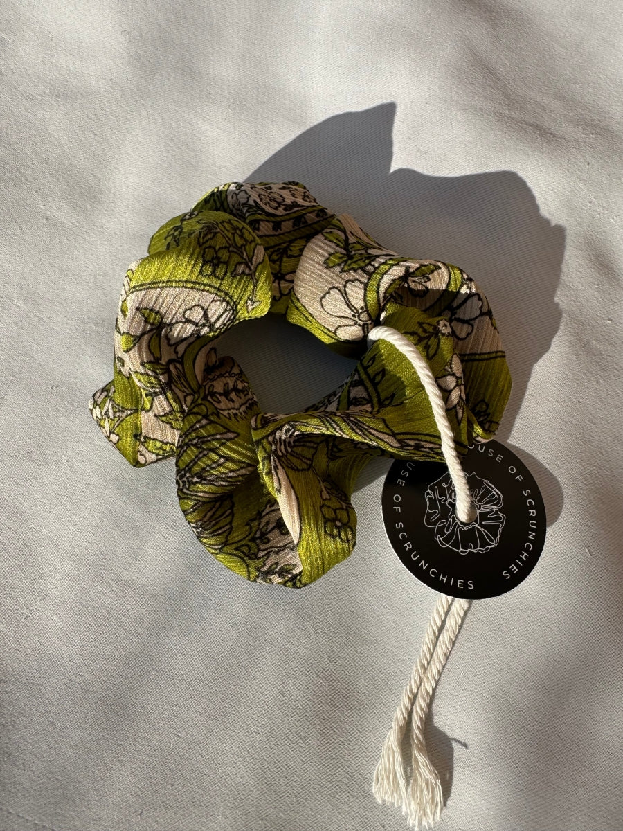 Scrunchie - Grüner Satin