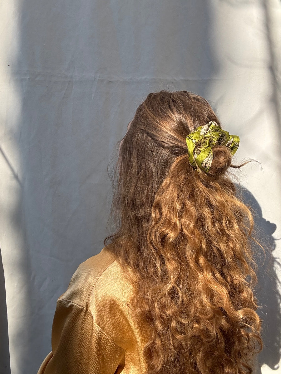 Scrunchie - Grüner Satin