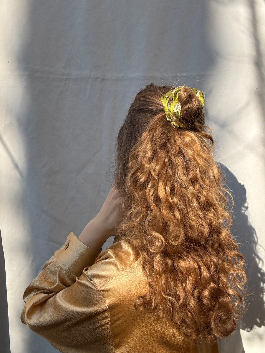 Scrunchie - Grüner Satin