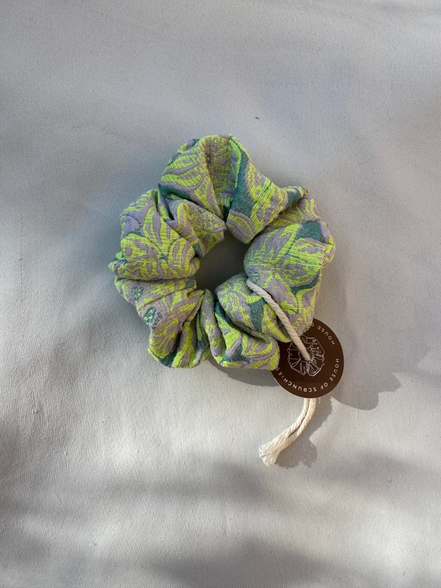 Scrunchie - Grüne Blumen