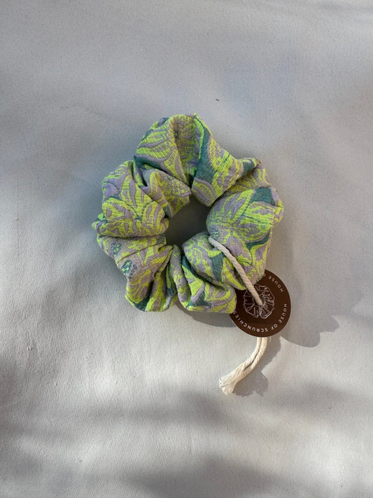 Scrunchie - Grüne Blumen